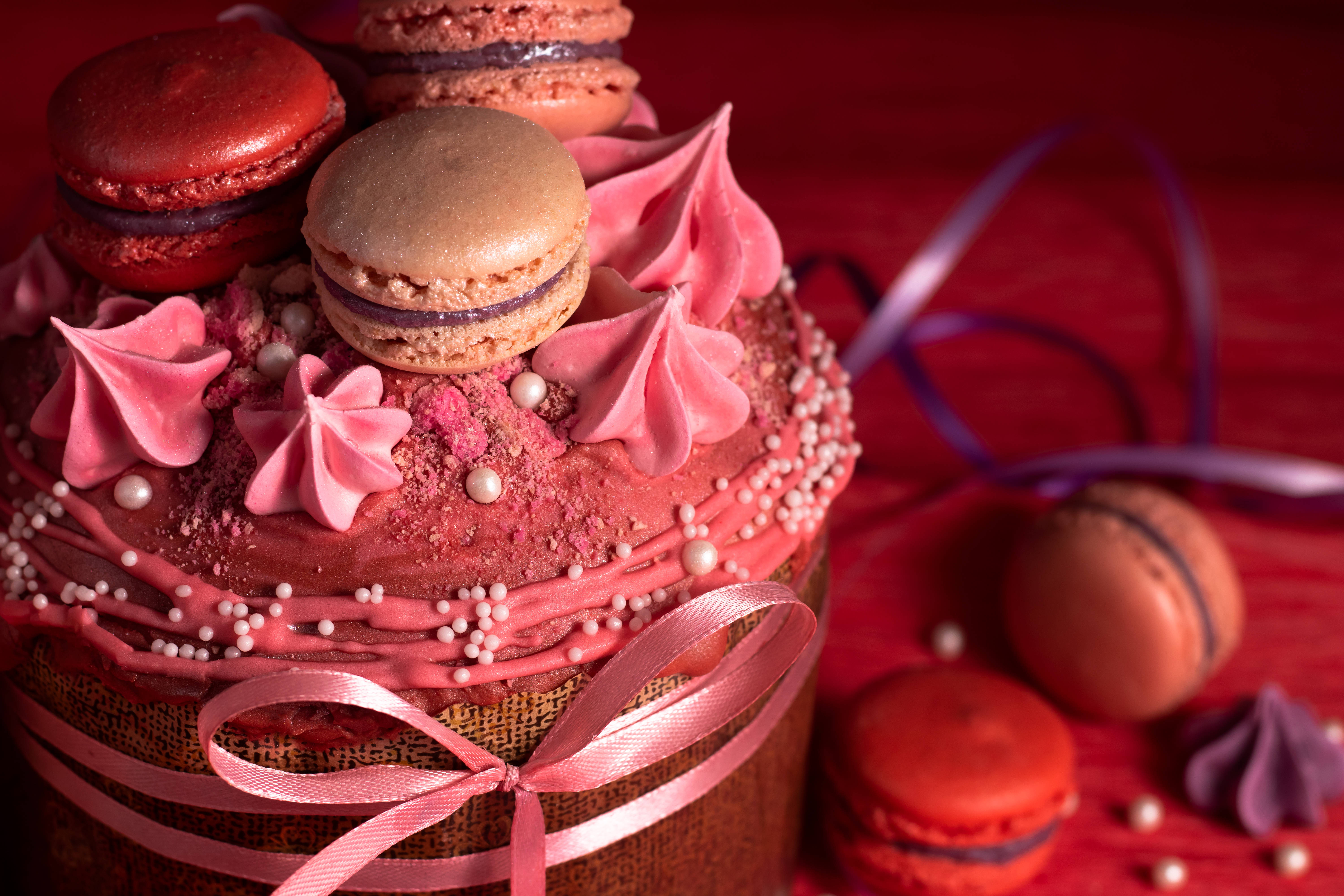 Suklaakakku Macaronit Ruoka Työpöytä Taustakuvat