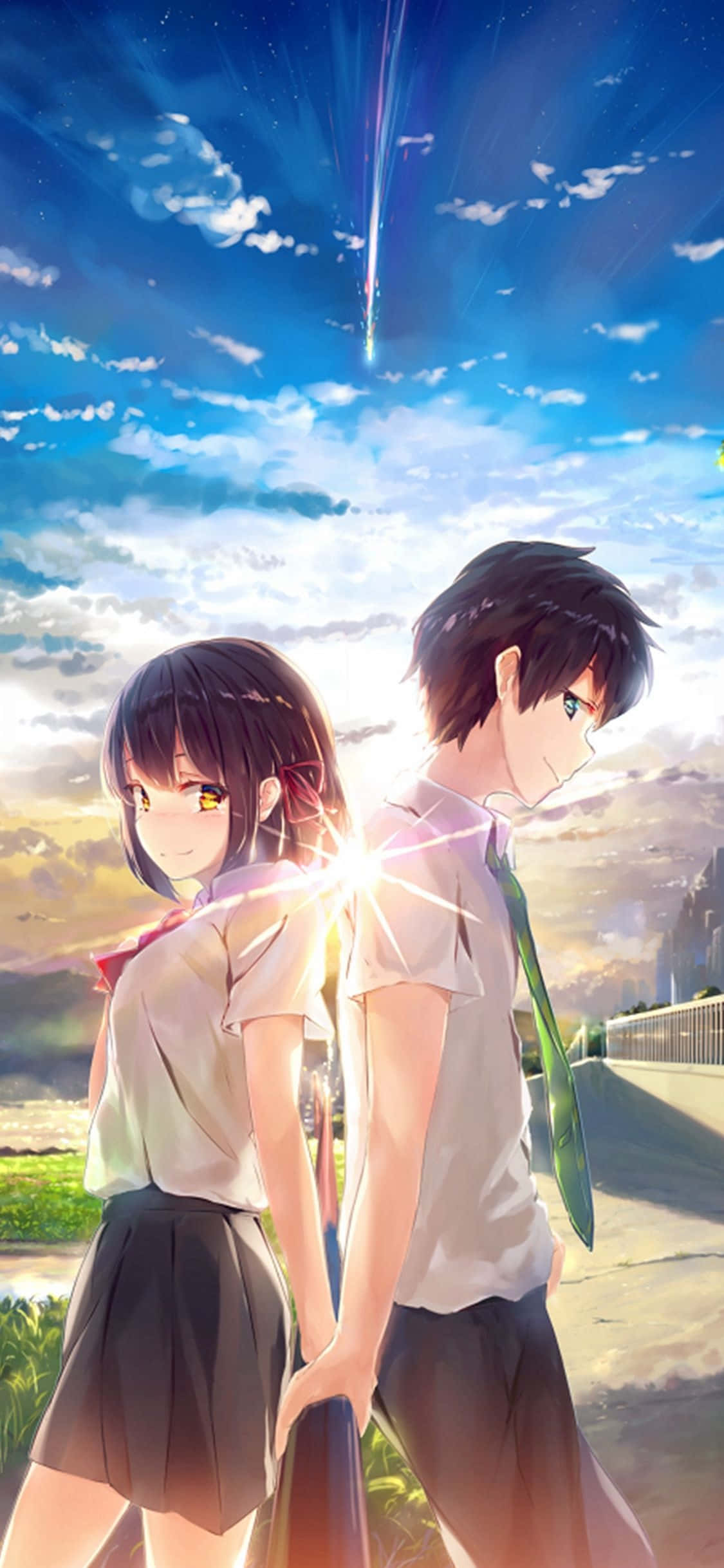 Suloinen anime Your Name. -elokuva 2016 Taustakuvat