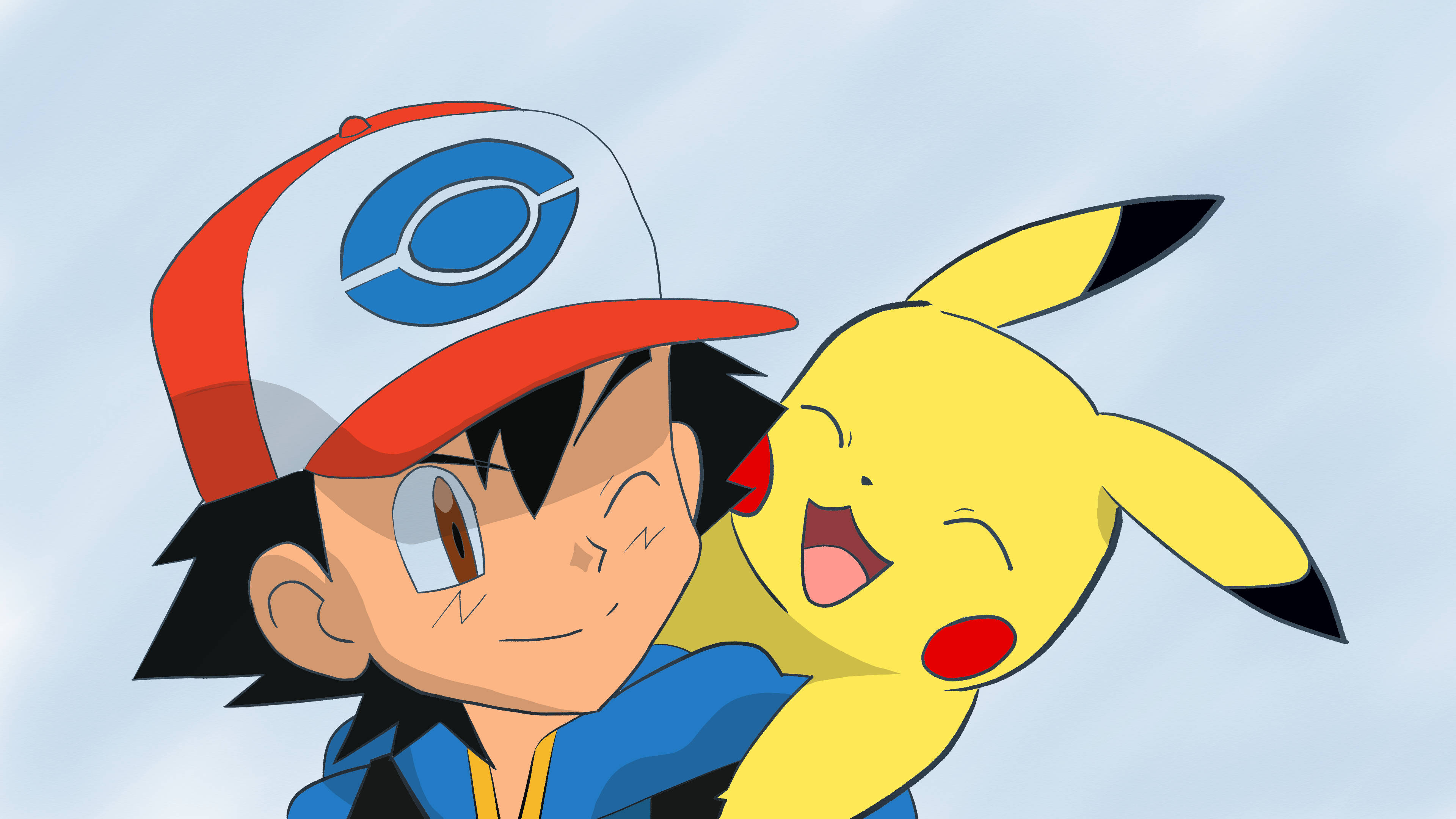 Suloinen Ash ja Pikachu 4K Taustakuvat