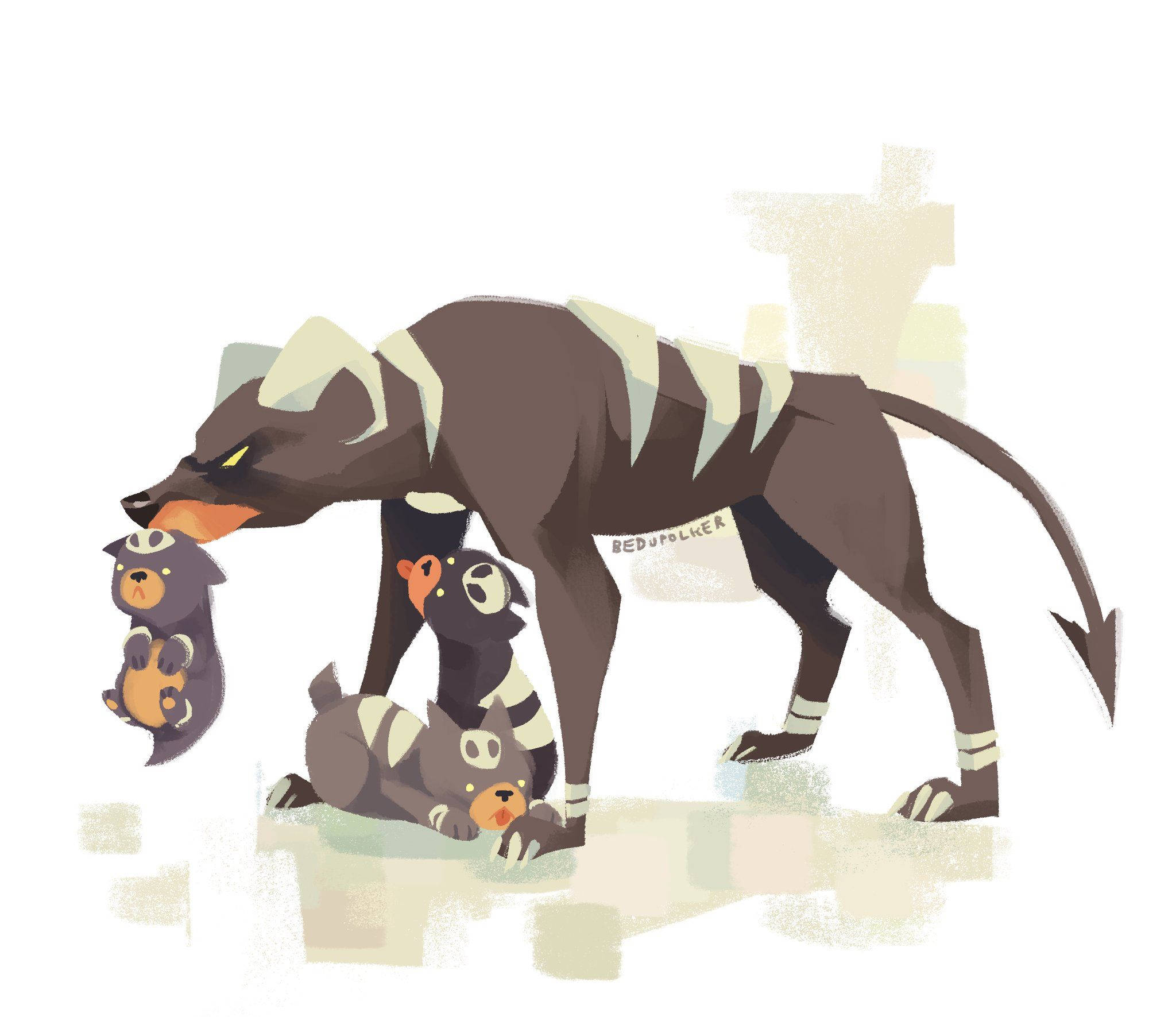 Suloinen Houndoom-perhe Taustakuvat