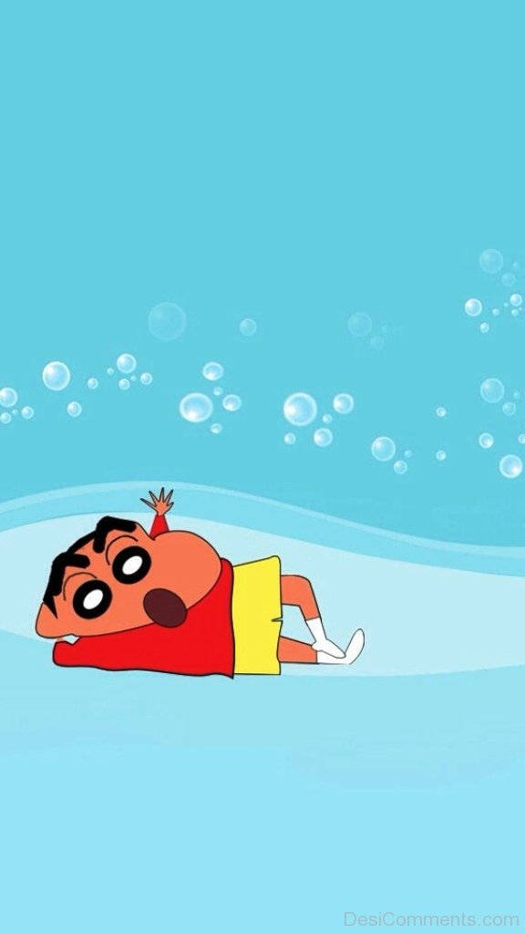 Suloinen japanilainen hahmo Shin Chan iPhone Taustakuvat