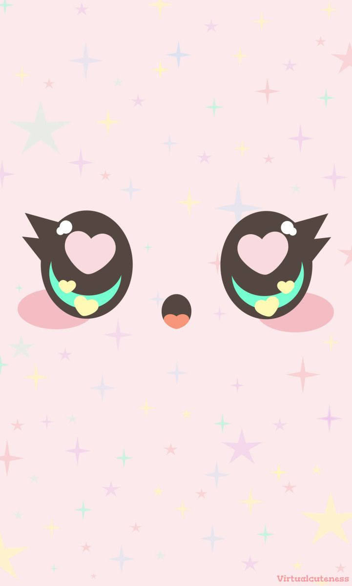 Suloinen kawaii-tyylinen vaaleanpunainen eläin hymyilemässä Taustakuvat