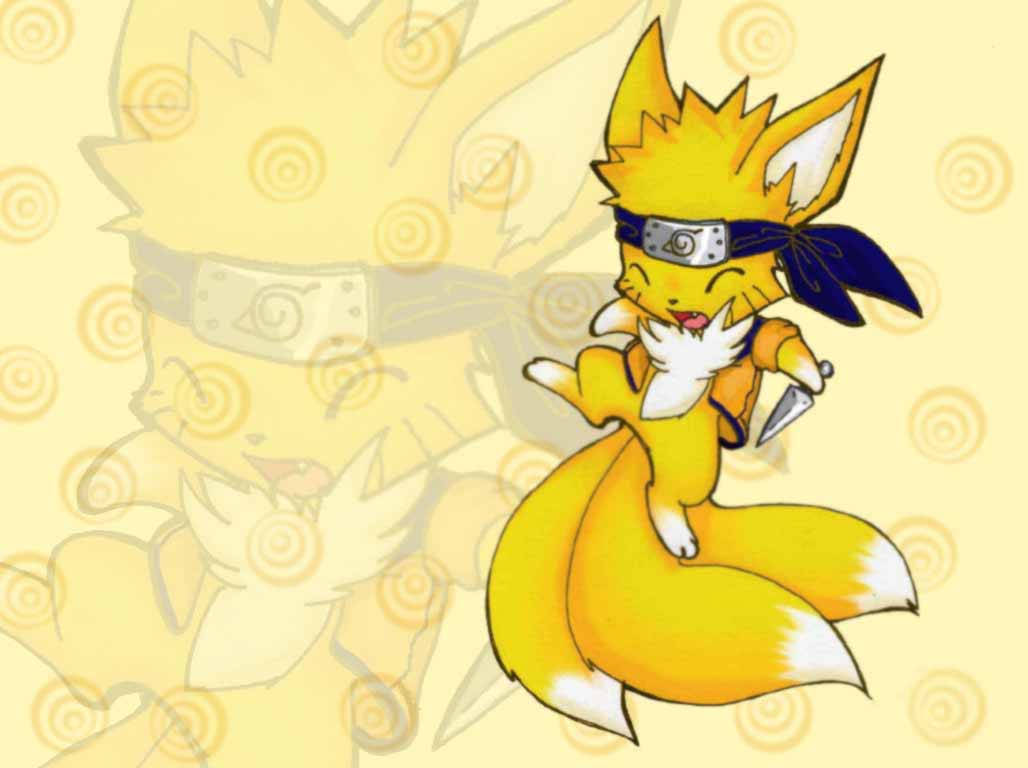 Suloinen Naruto Chibi Kyuubi Taustakuvat