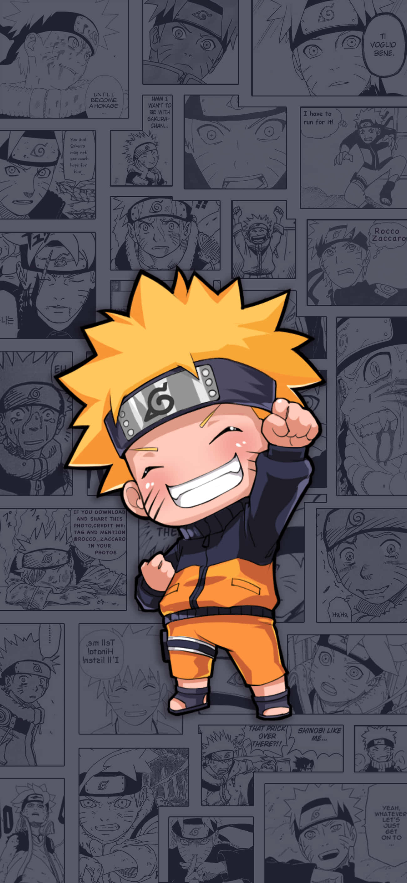 Suloinen Naruto Chibi -taustakuva Taustakuvat