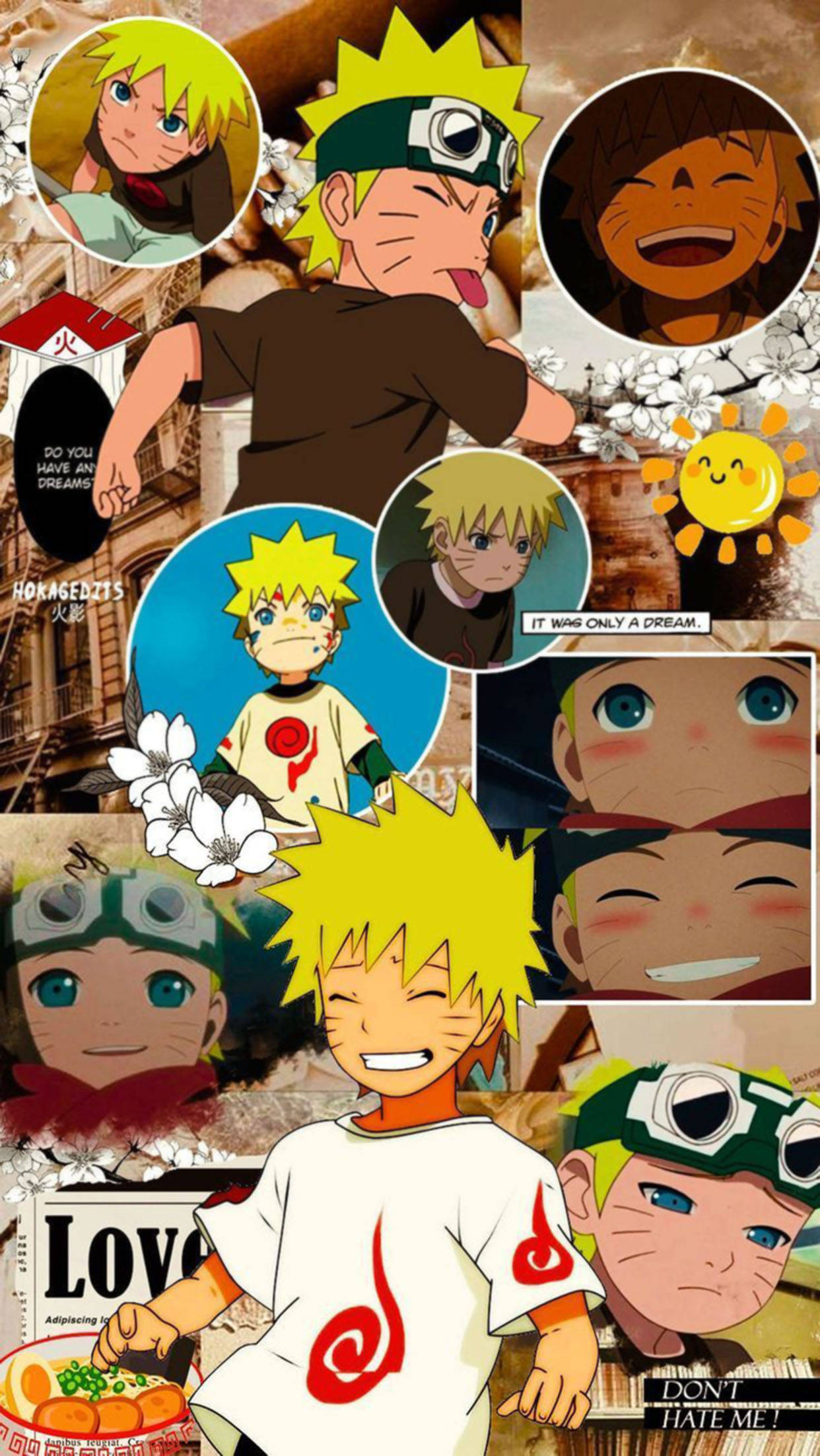 Suloinen Naruto-kollaasi Taustakuvat