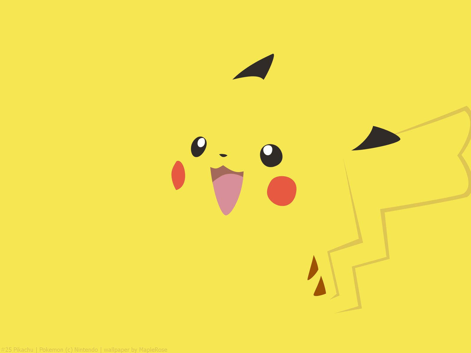 Taustakuva Pikachusta sulautuen vaaleankeltaiseen taustaan.