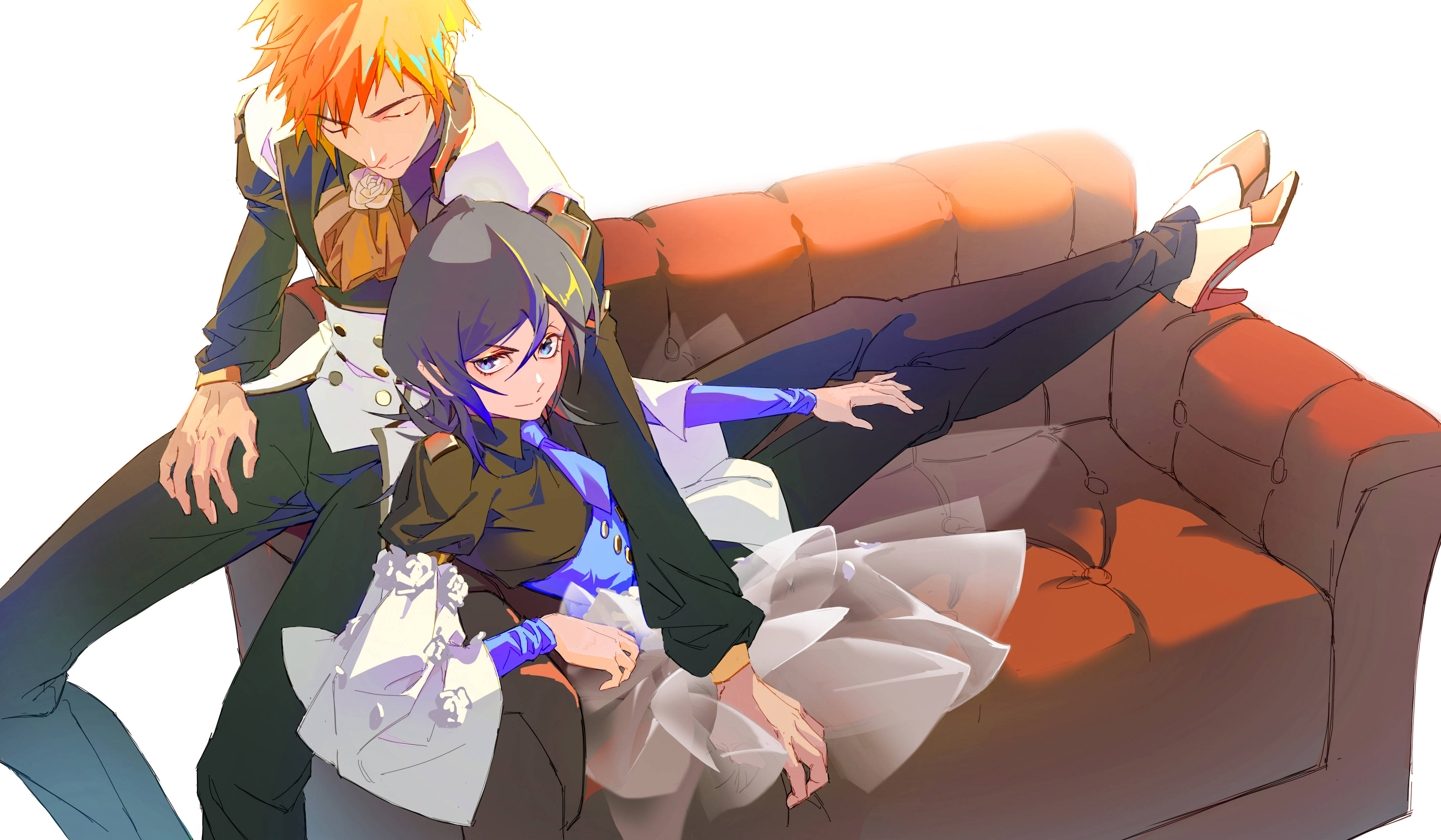 Suloinen Rukia ja Ichigo Bleach 4K Ultra HD Taustakuvat
