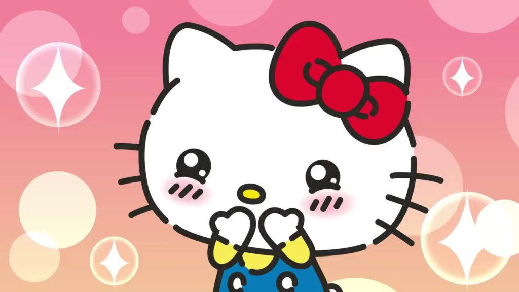 Suloinen sarjakuva Hello Kitty -profiilikuva Taustakuvat
