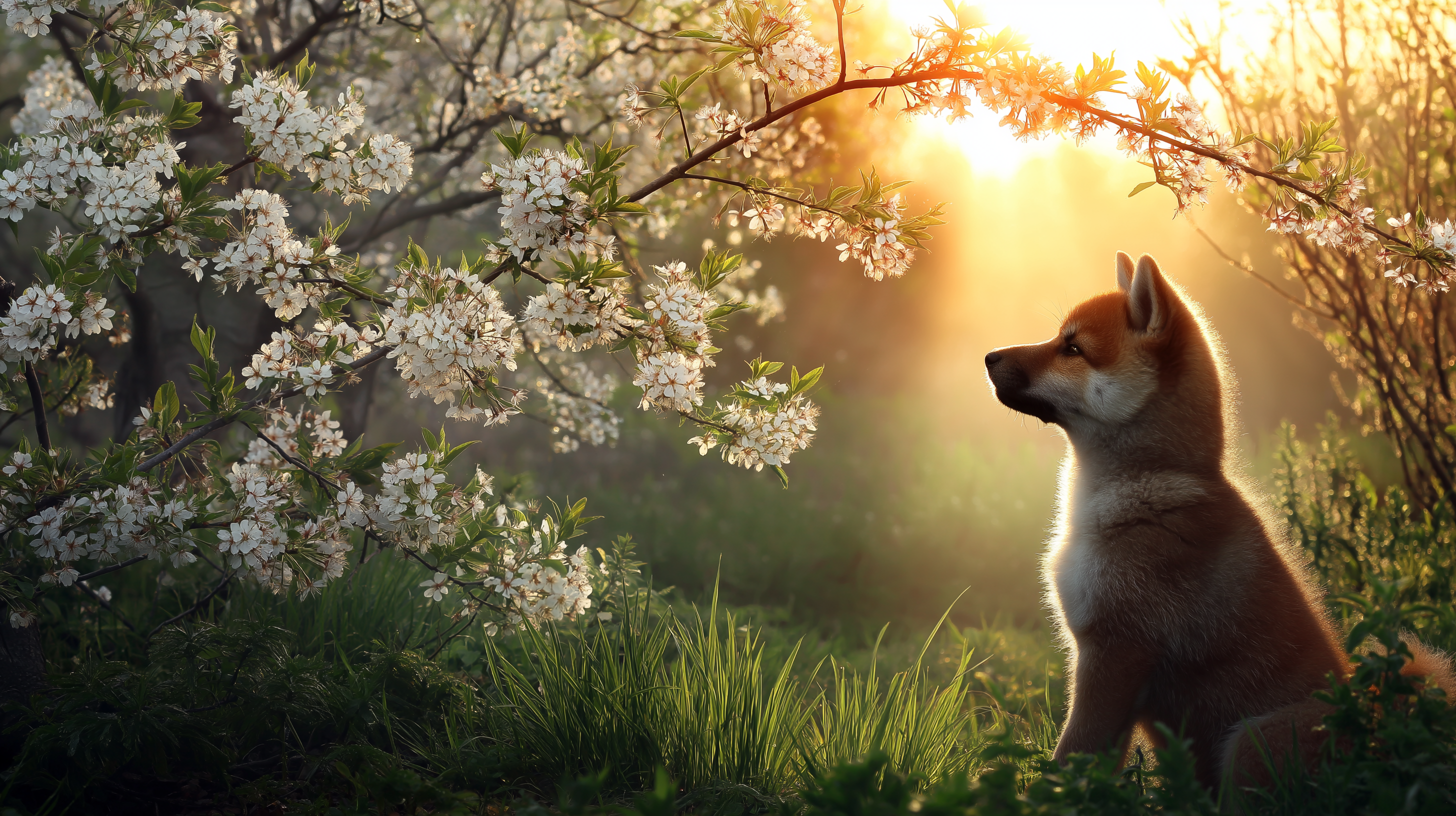 Suloinen Shiba Inu -pentu Taustakuvat