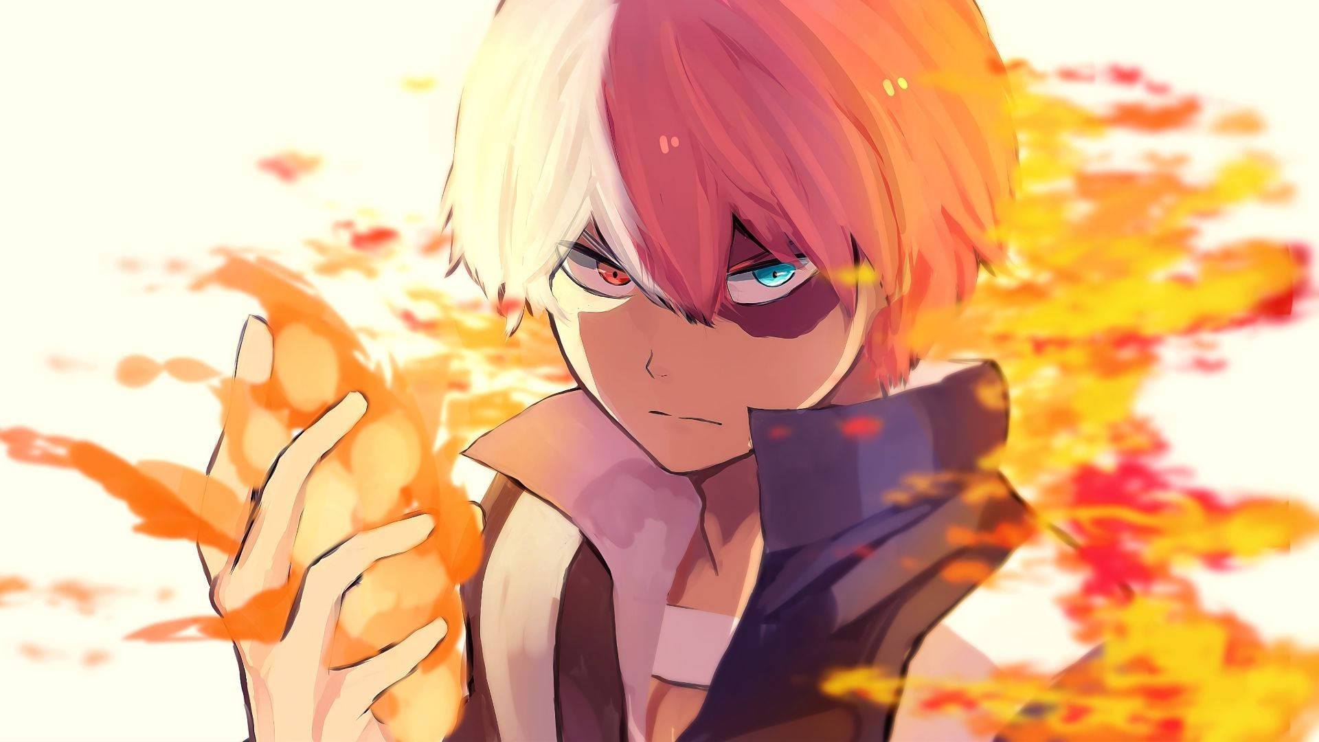 Suloinen Todoroki tulen käyttö piirros Taustakuvat