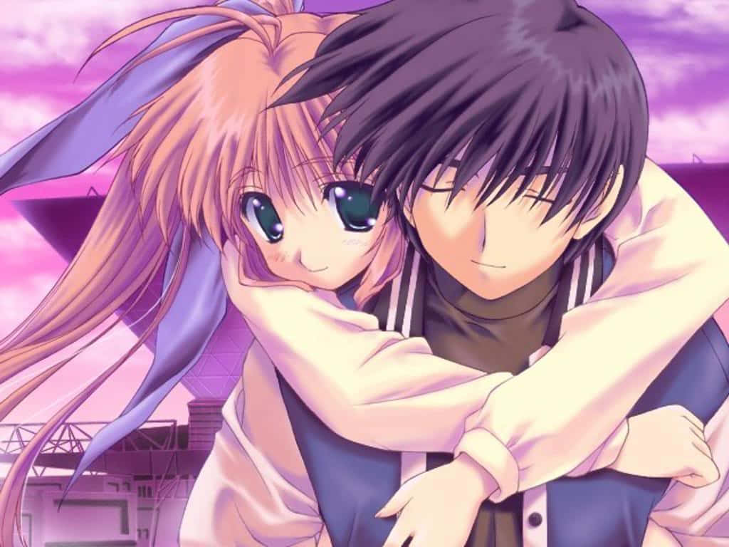 Suloiset anime rakastavaiset Taustakuvat