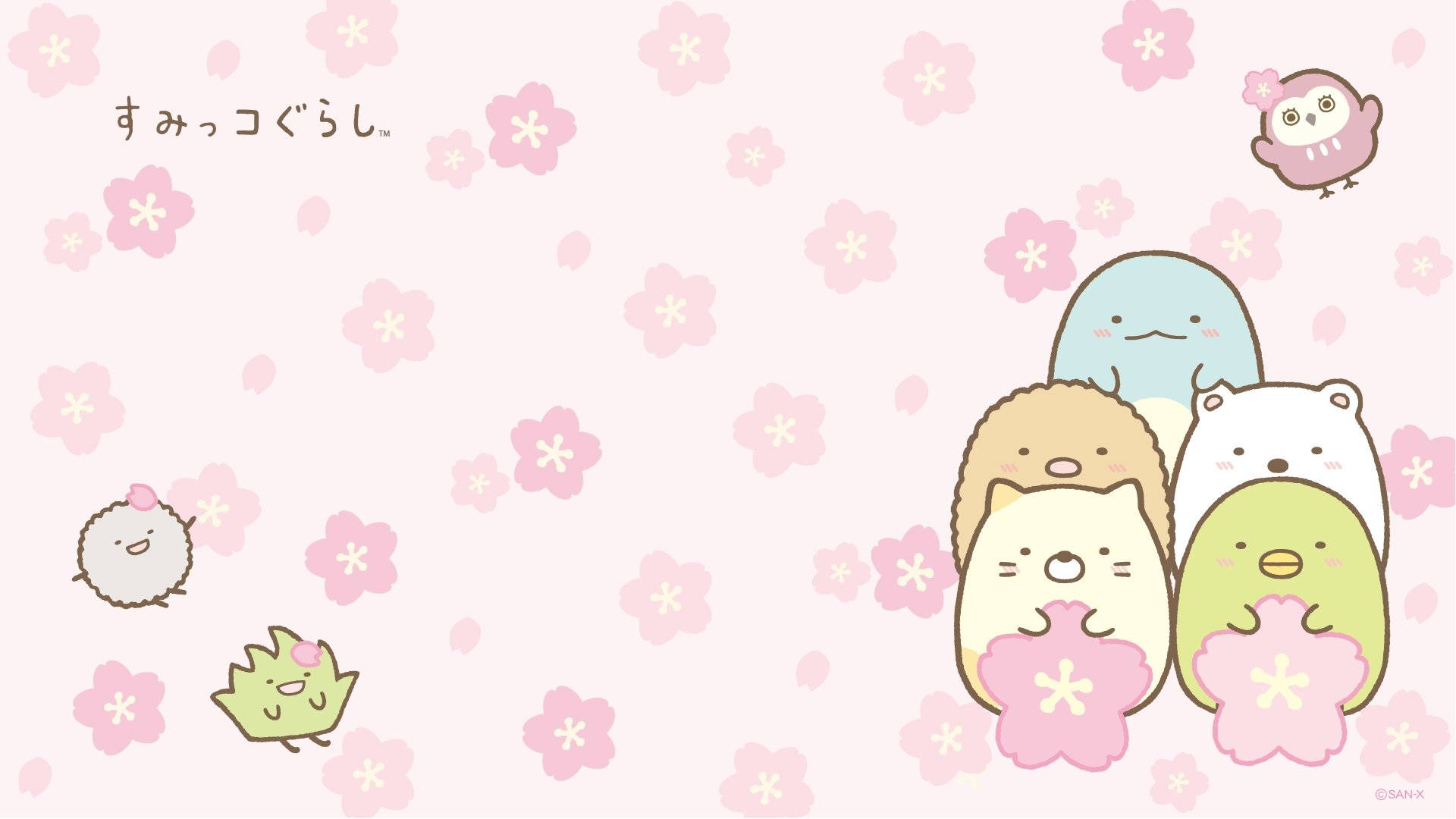 Suloiset korkean resoluution Sumikko Gurashi -hahmot Taustakuvat