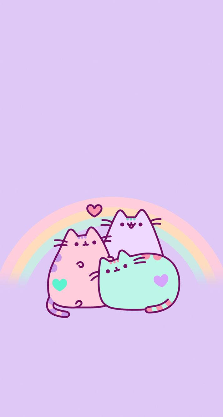 Suloiset pastelliväriset Pusheen-kissat tuovat iloa Taustakuvat