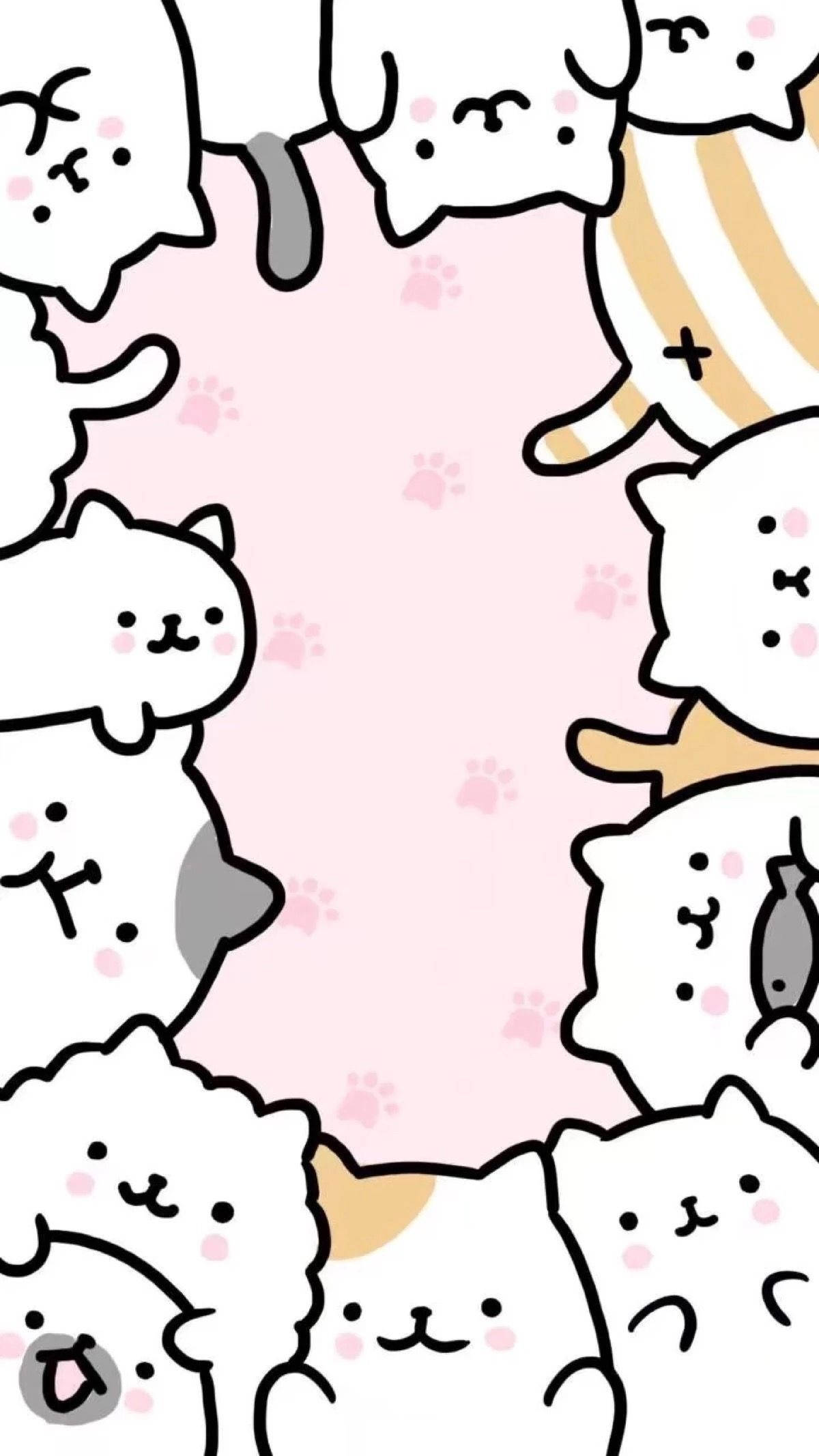 Suloisia kissoja kawaii iPadilla Taustakuvat