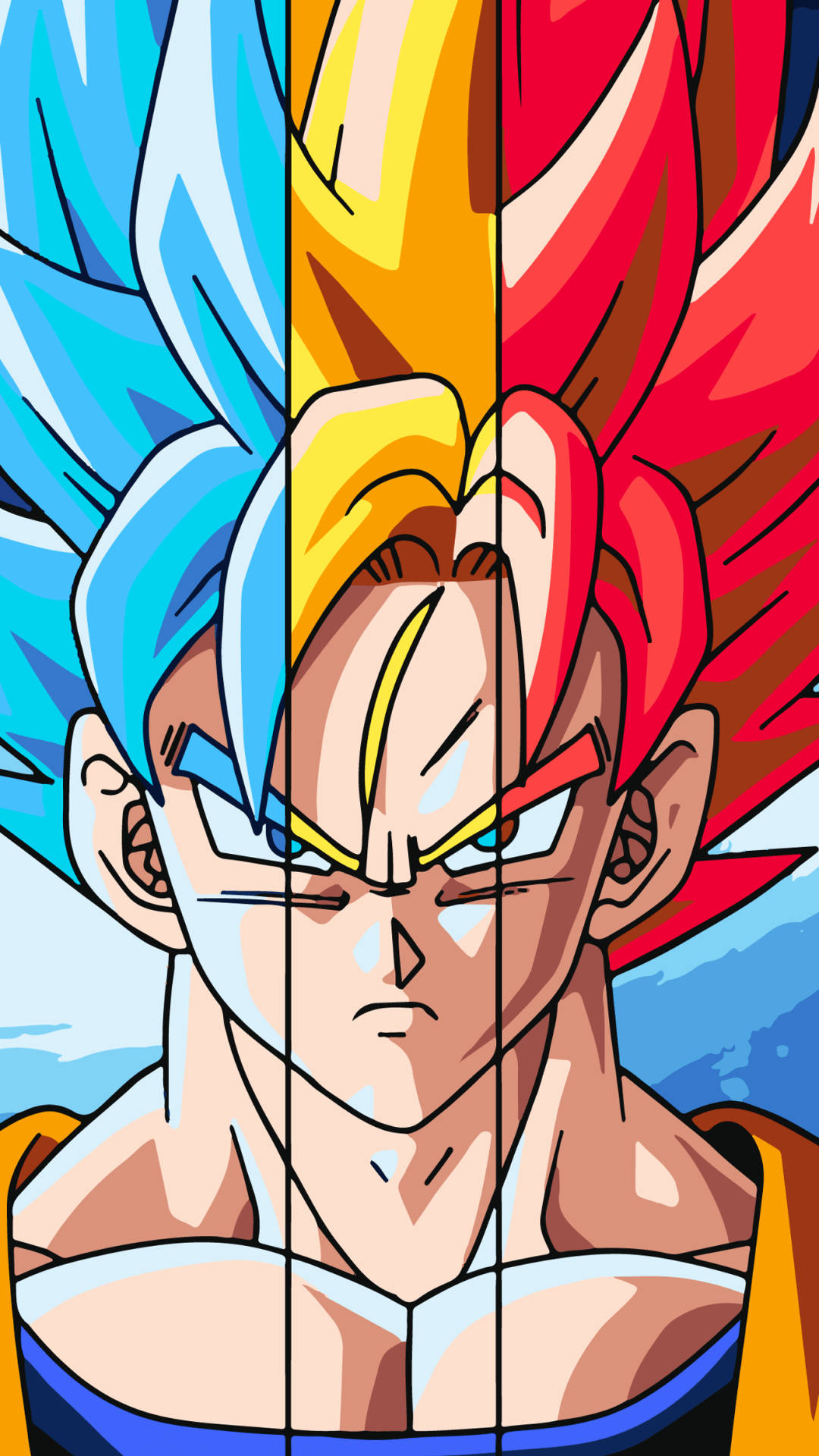 Super Saiyan Goku päästää voimansa valloilleen Dragon Ball Z:ssa Taustakuvat