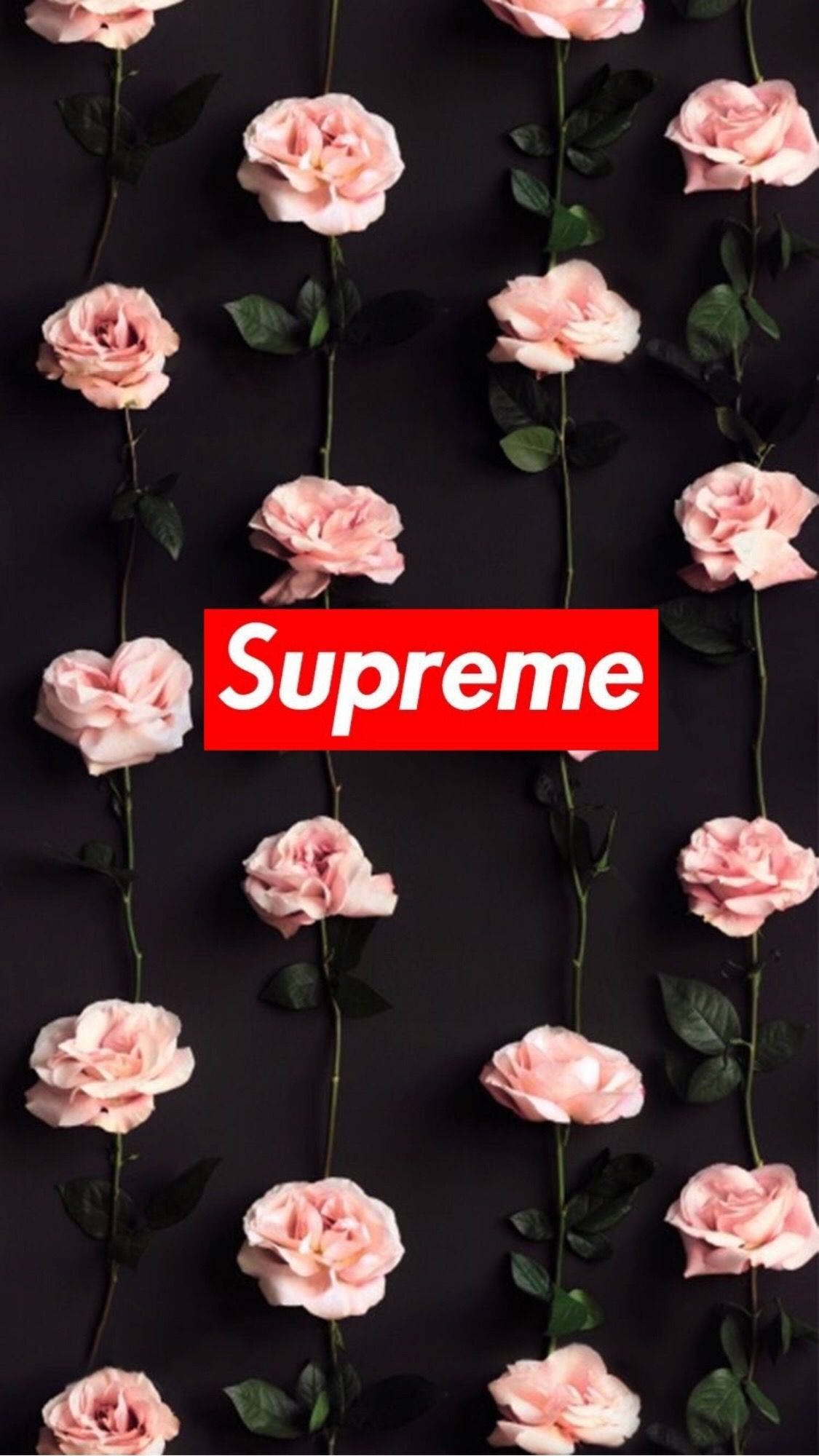 Supreme vaaleanpunaiset kukat söpö iPhone Taustakuvat