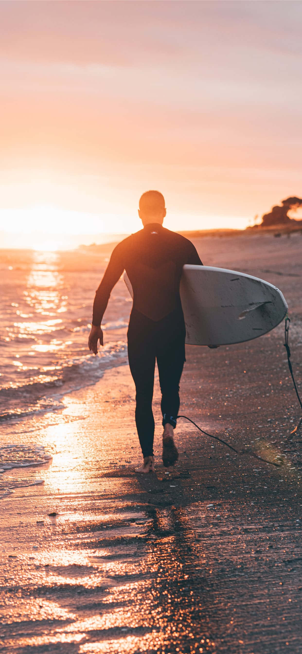 Surfboard Silhouette Man Taustakuvat