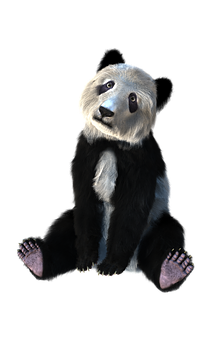 Surrealistinen istuva panda Taustakuvat