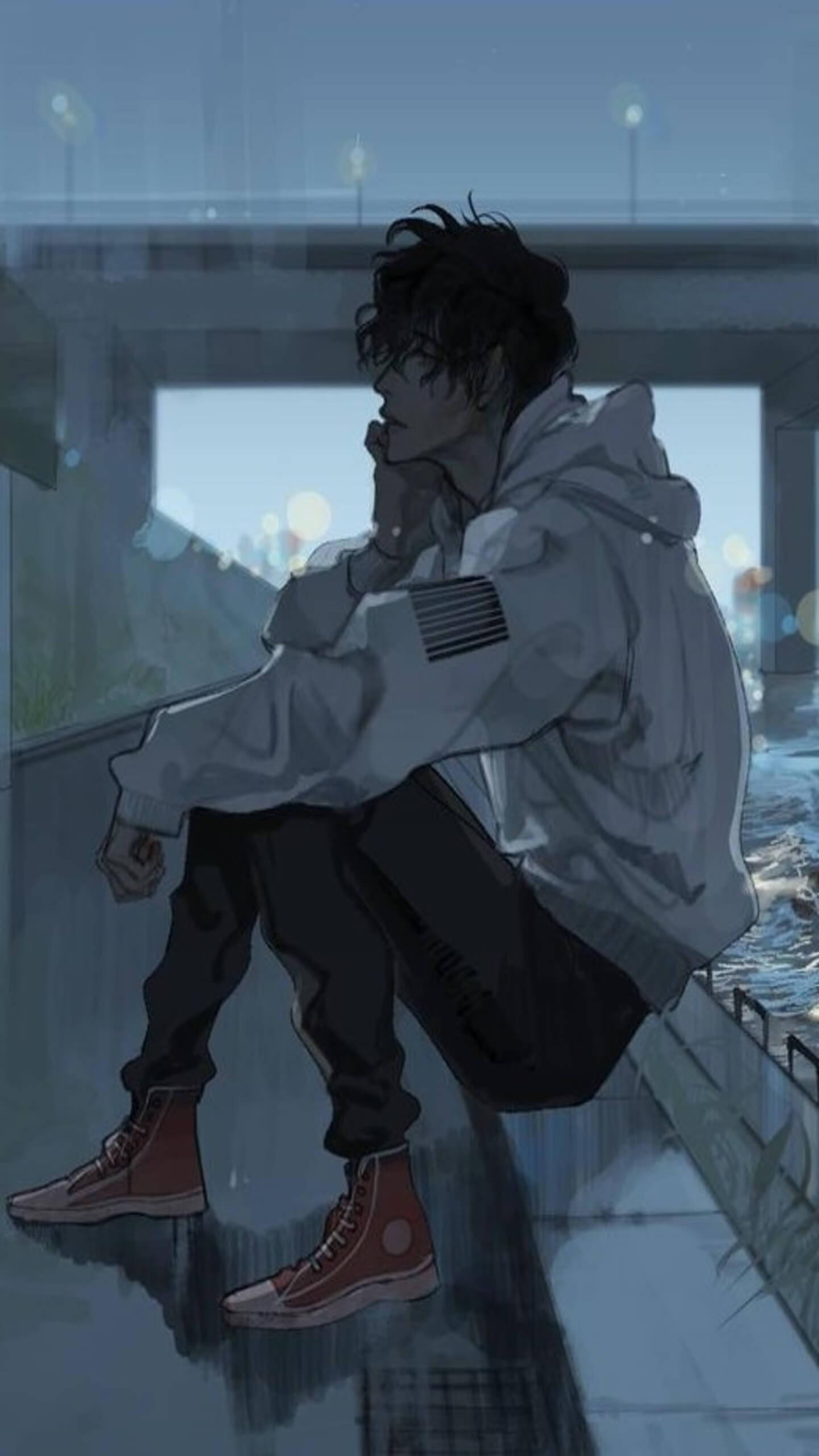 Surullinen anime valkotakki estetiikka Taustakuvat