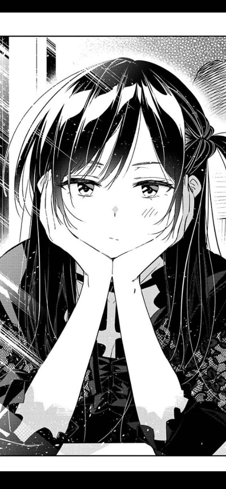 Surullinen anime-tyttö mustavalkoinen mangasarja Taustakuvat