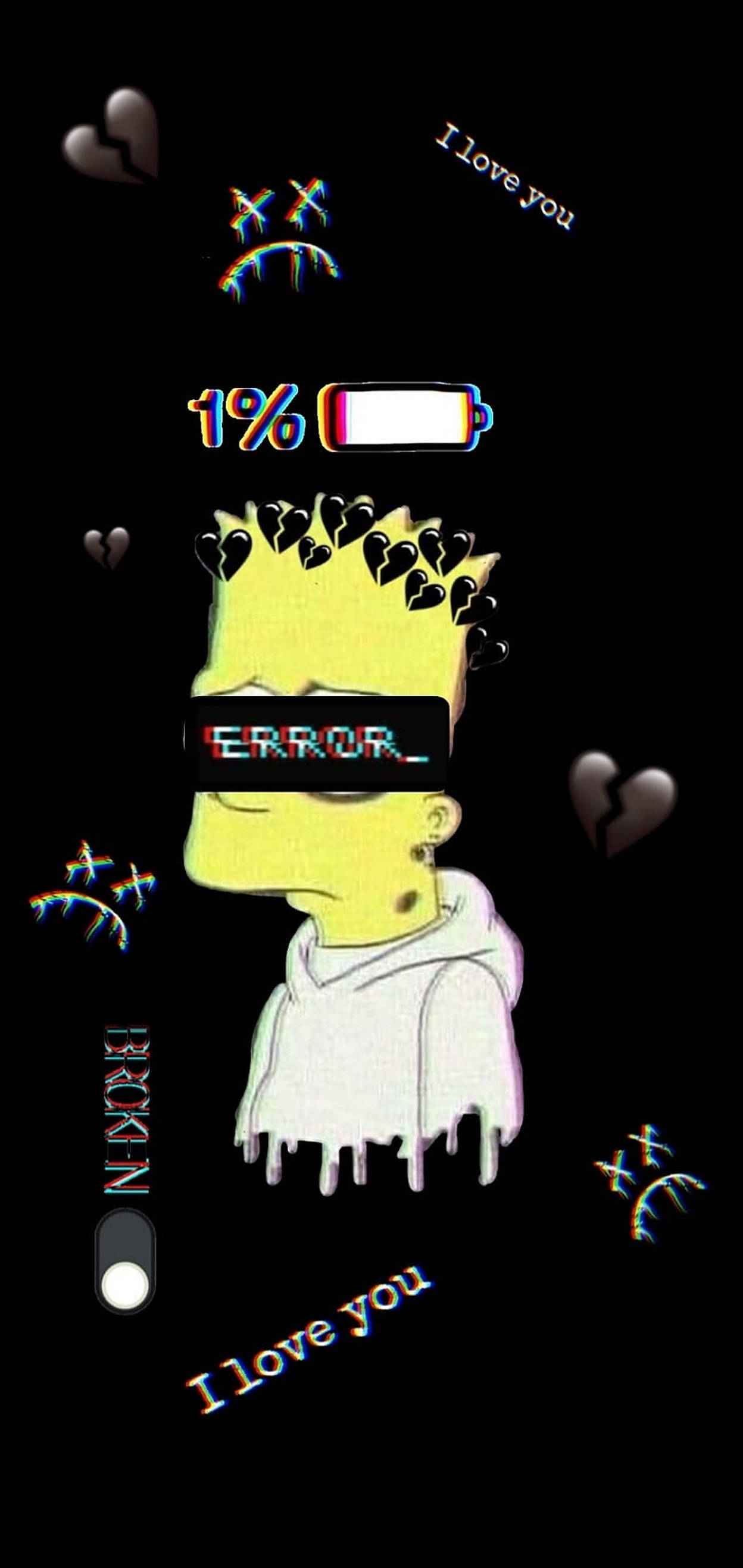 Surullinen Bart Simpsons akun prosenttiosuus Taustakuvat