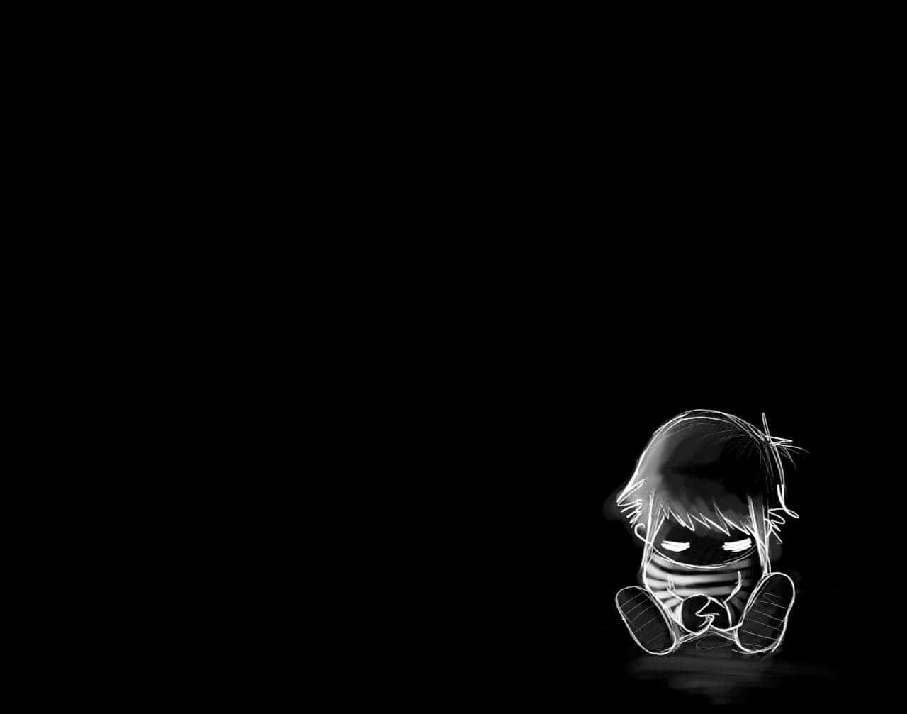 Surullinen emo-tyttö piirros tausta Taustakuvat