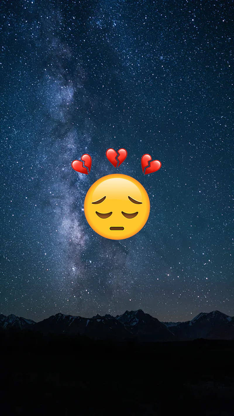 Surullinen emoji WhatsApp-profiilikuvaan Taustakuvat