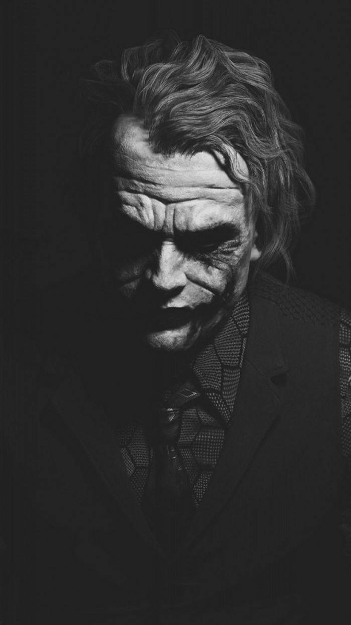Surullinen Joker mustavalkoisena Taustakuvat