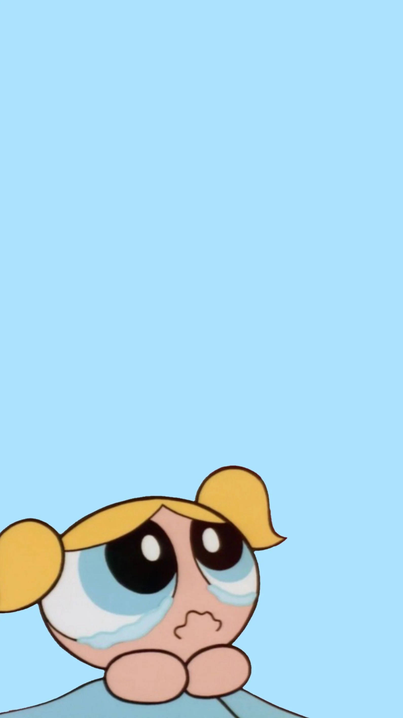 Surullinen Powerpuff-tyttö Bubbles Taustakuvat