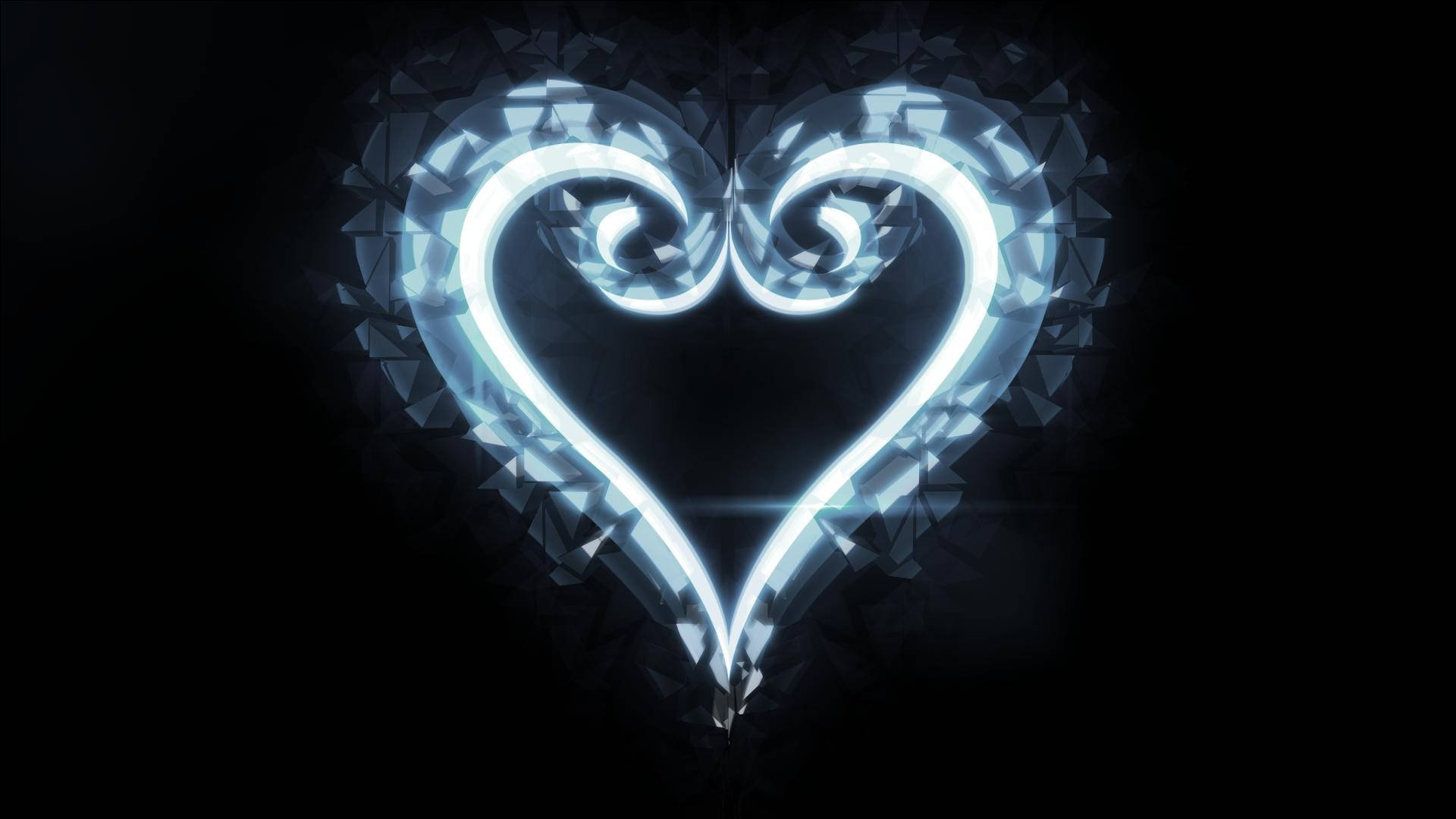 Sydämenmuotoinen Kingdom Hearts -logonäyttö Taustakuvat