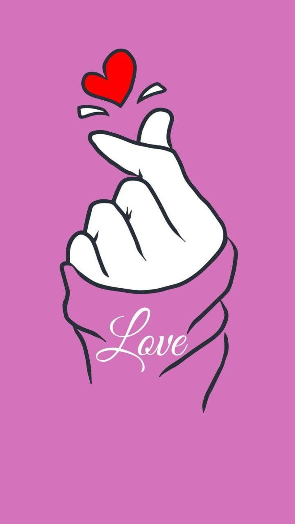 Sydänkäsi violetti Saranghae Taustakuvat