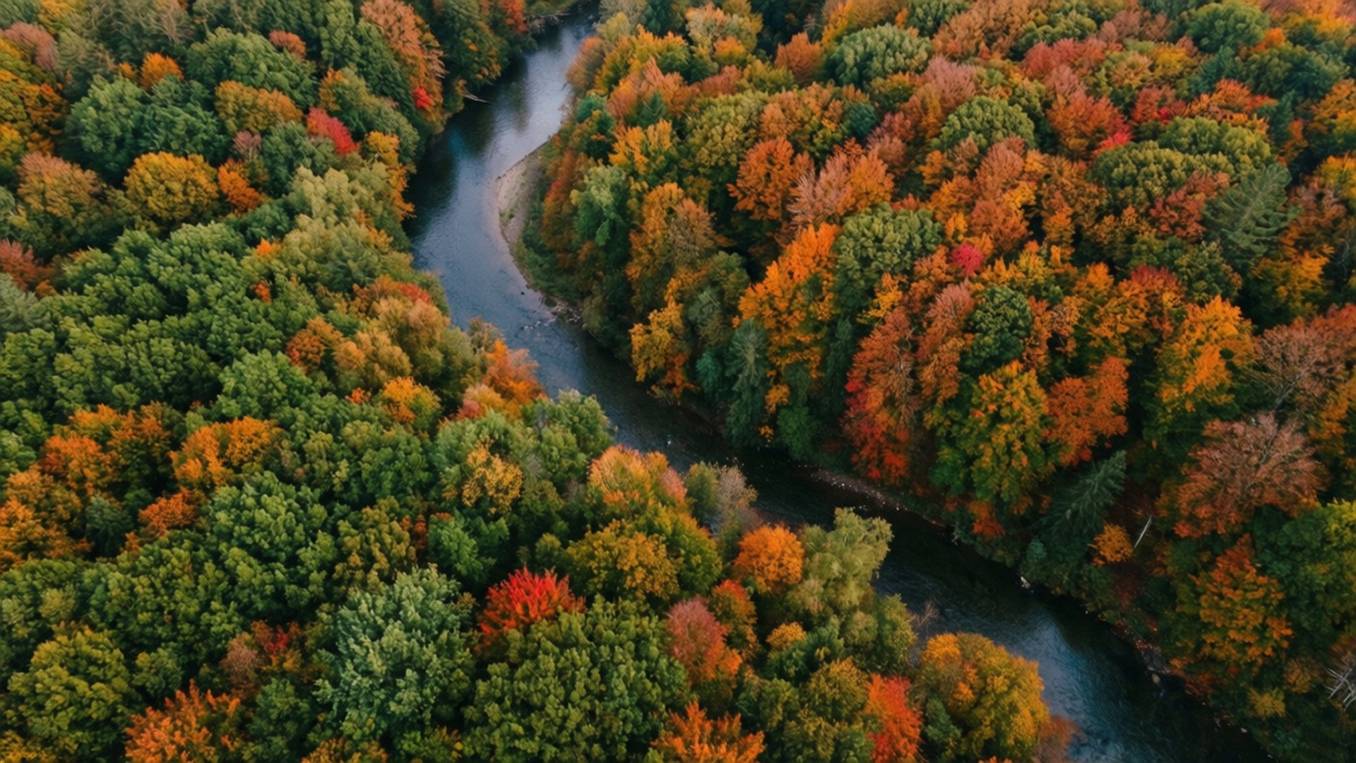 Syksyinen metsä lintuperspektiivistä Taustakuvat