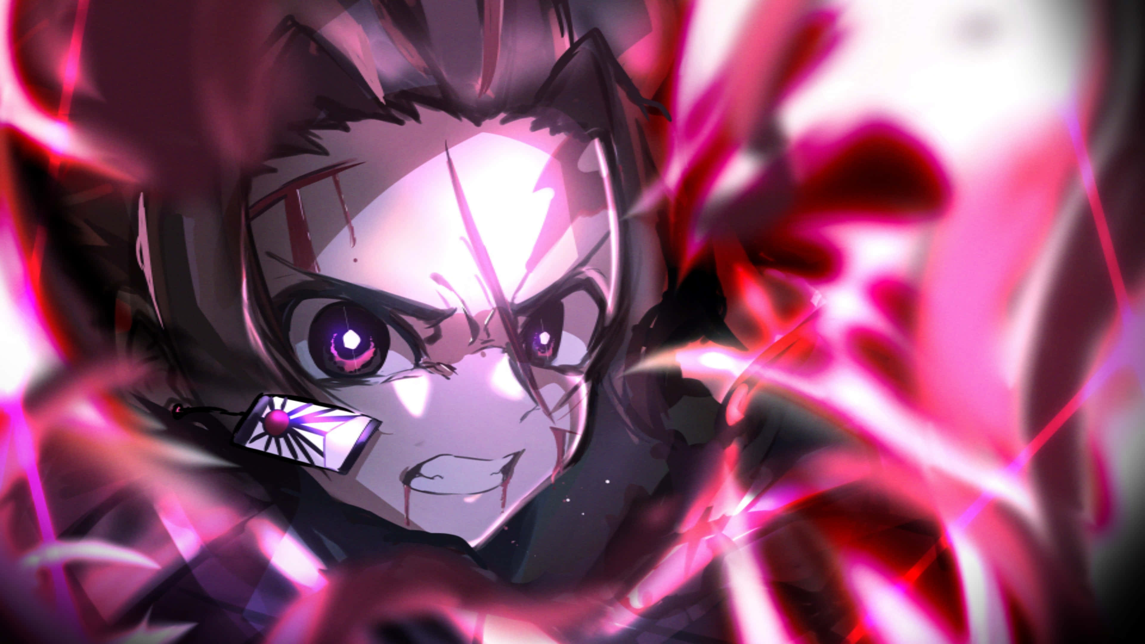 "Syleile pimeää puoltasi Demon Slayer 4K -taustakuvilla." Taustakuvat
