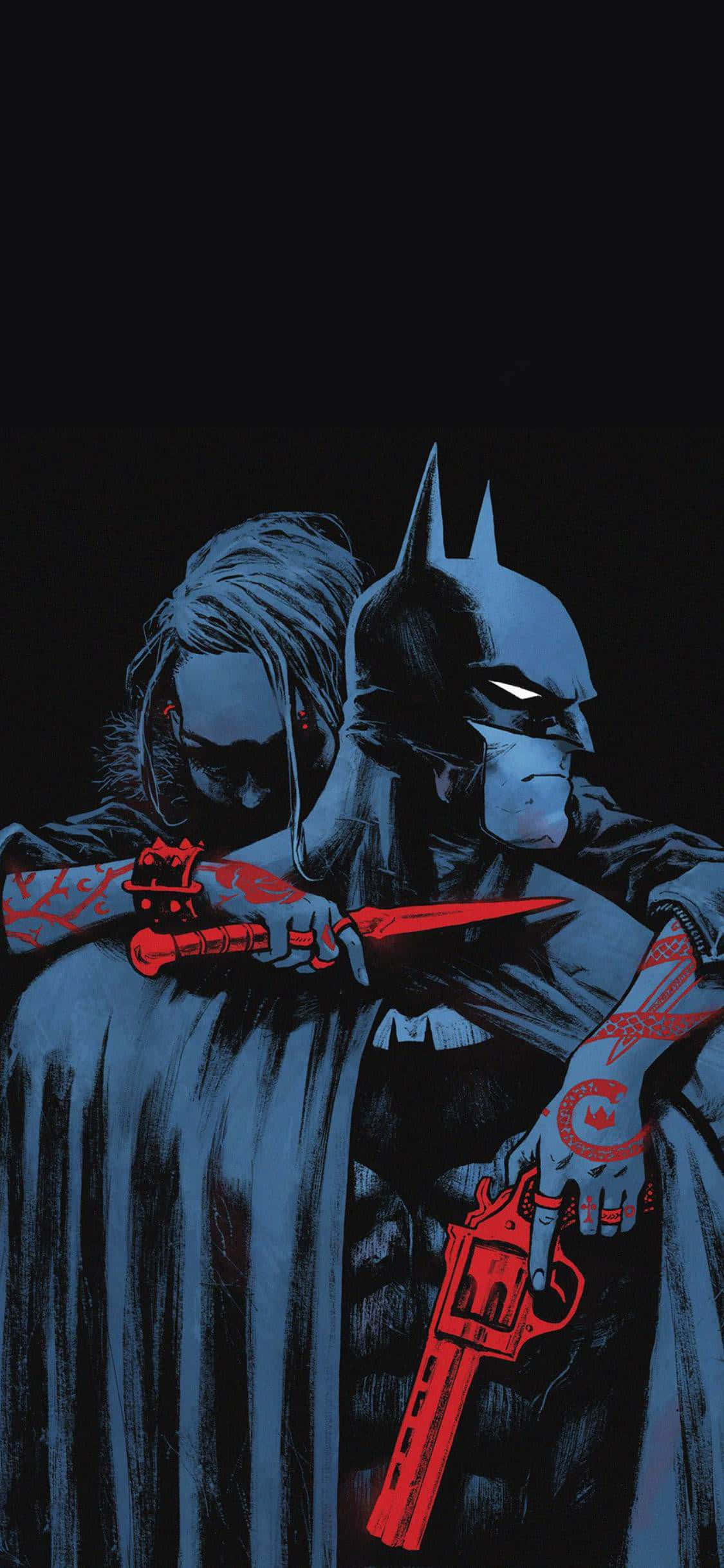 Synkkä ritari nousee tässä vangitsevassa Batman-estetiikassa. Taustakuvat