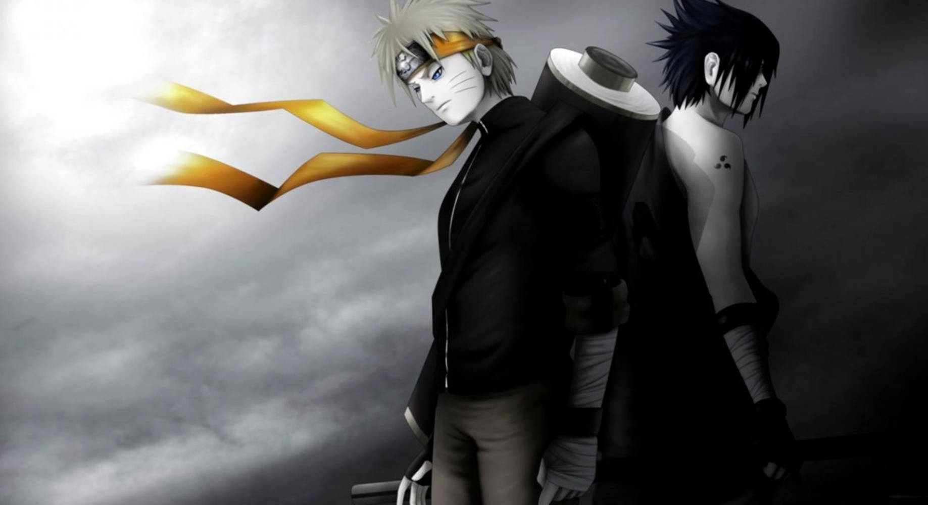 Synkkä Sasuke ja Naruto Musta Taustakuvat