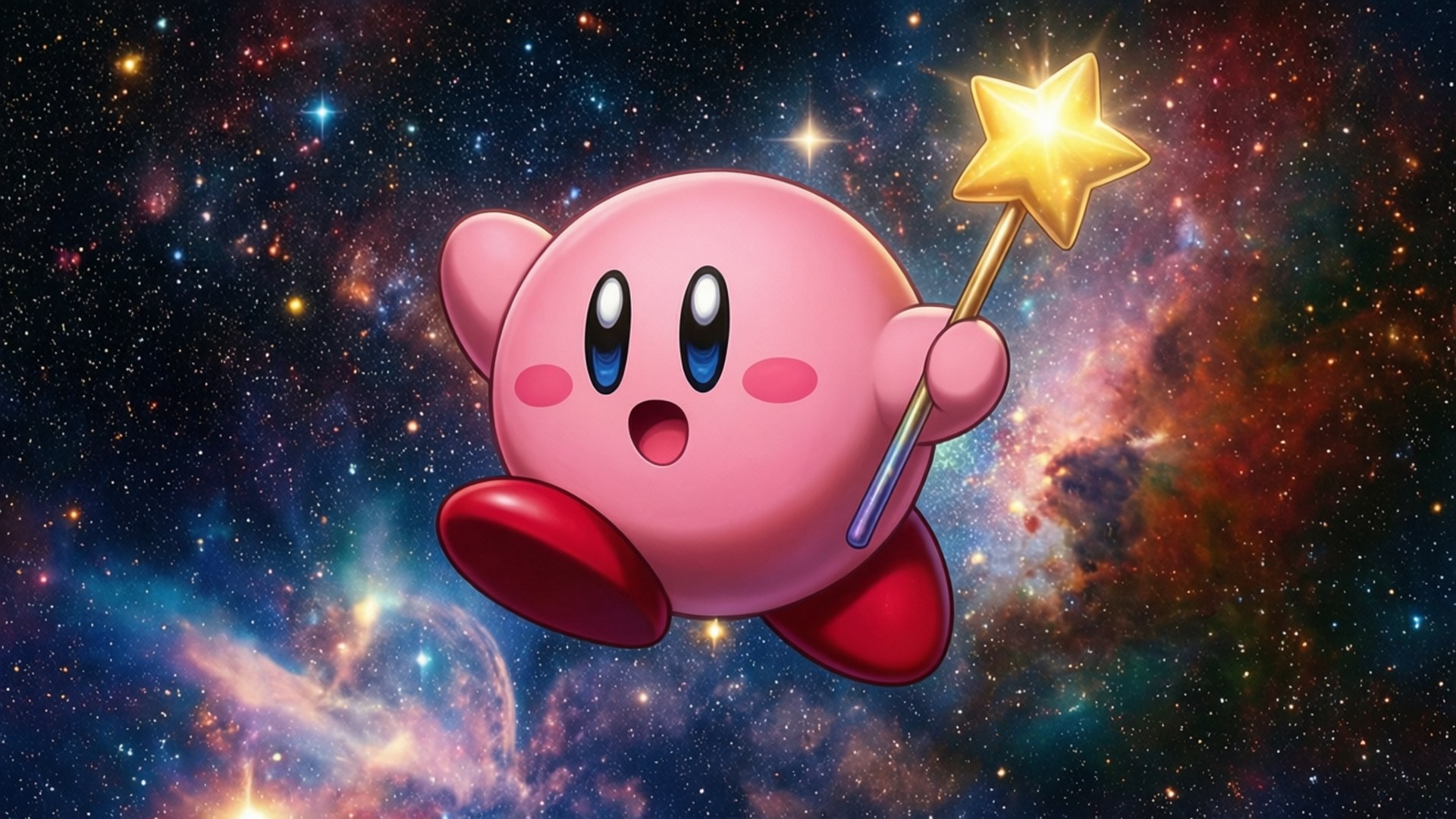 Tähtien halki lentävä Kirby Taustakuvat