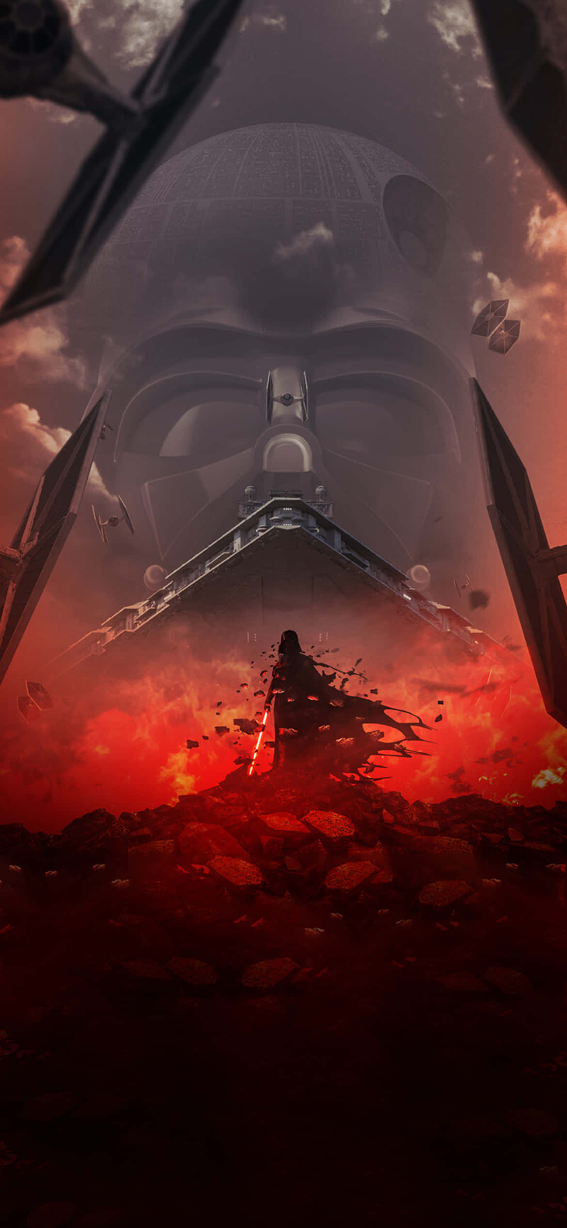 Tähtien sota - Darth Vaderin siluetti -tausta Taustakuvat