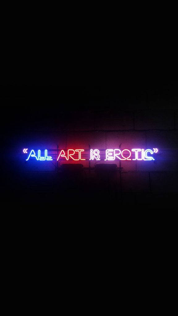 Taide on eroottista neon iPhone Taustakuvat