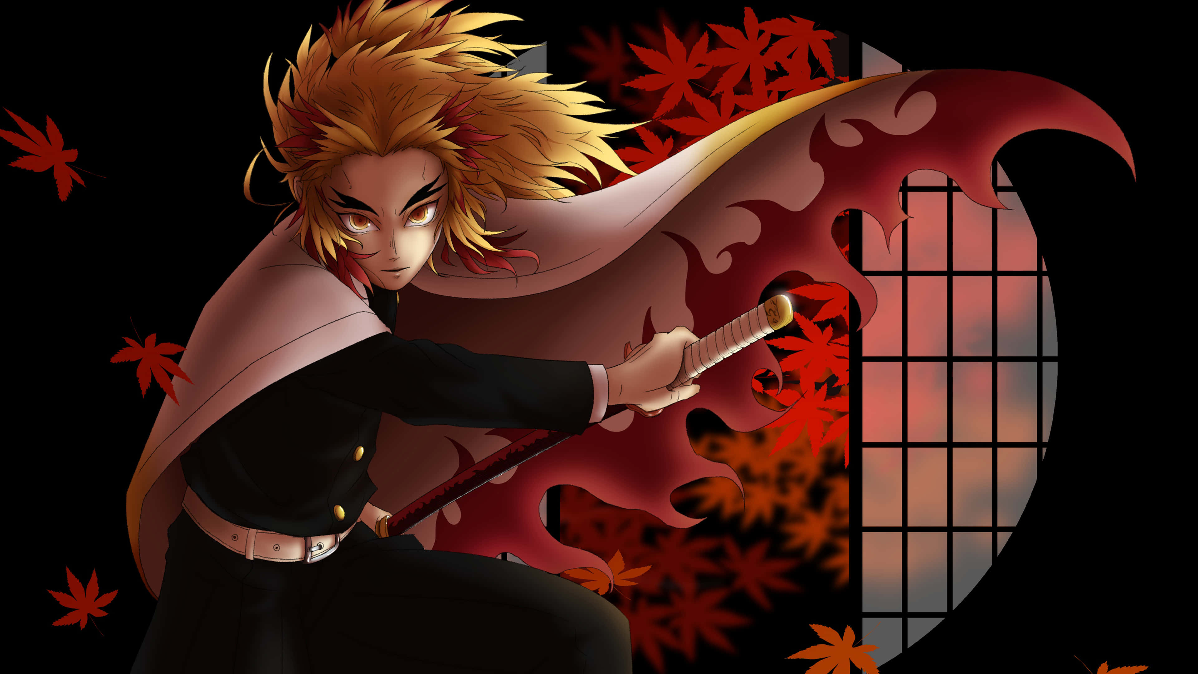 Taistele demoneja vastaan Demon Slayer 4K-grafiikalla Taustakuvat