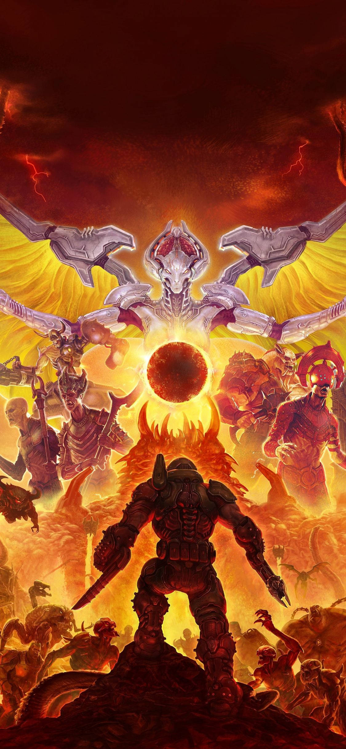 Taistele demoneja vastaan Doom Eternalissa Taustakuvat