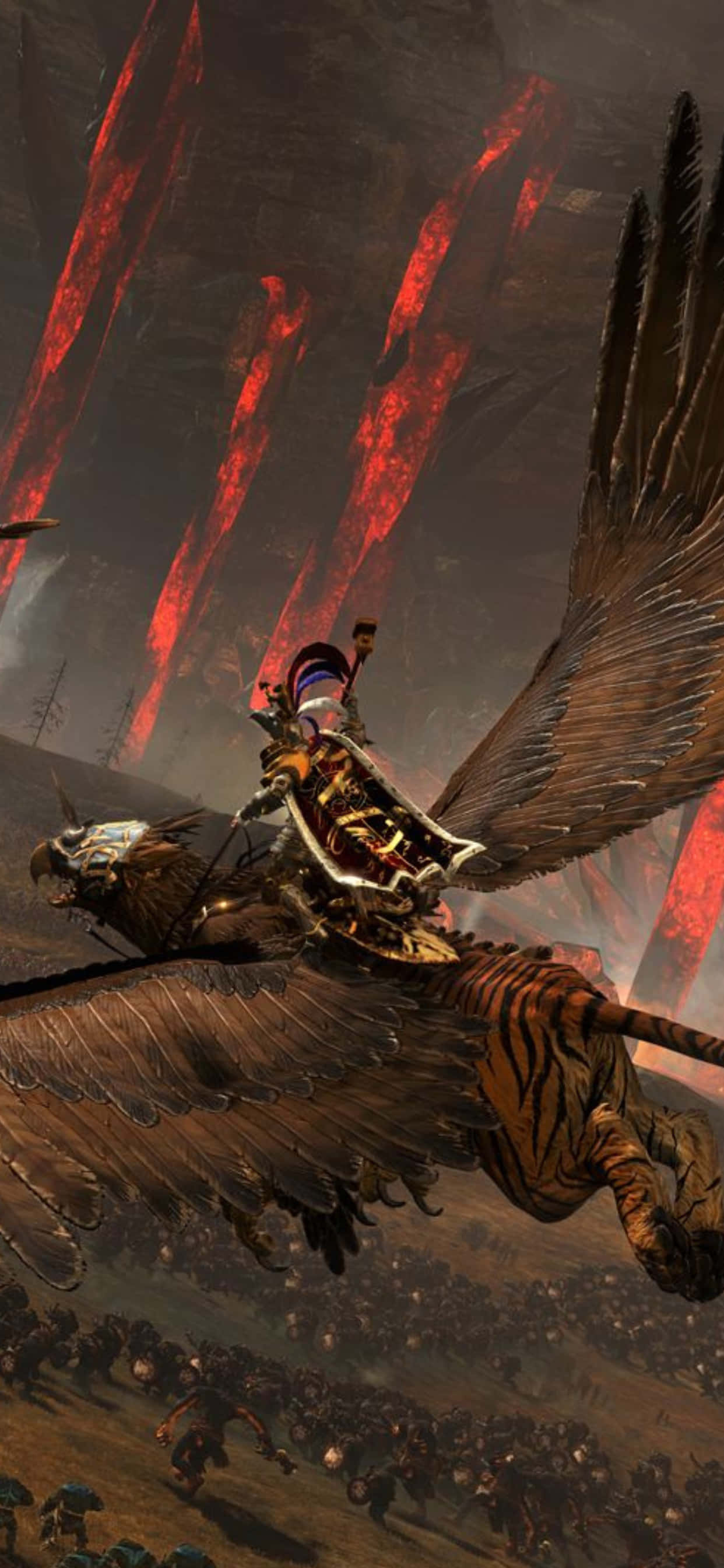 Taistele virtuaalisella taistelukentällä Total War Attilalla iPhone XS Maxilla. Taustakuvat