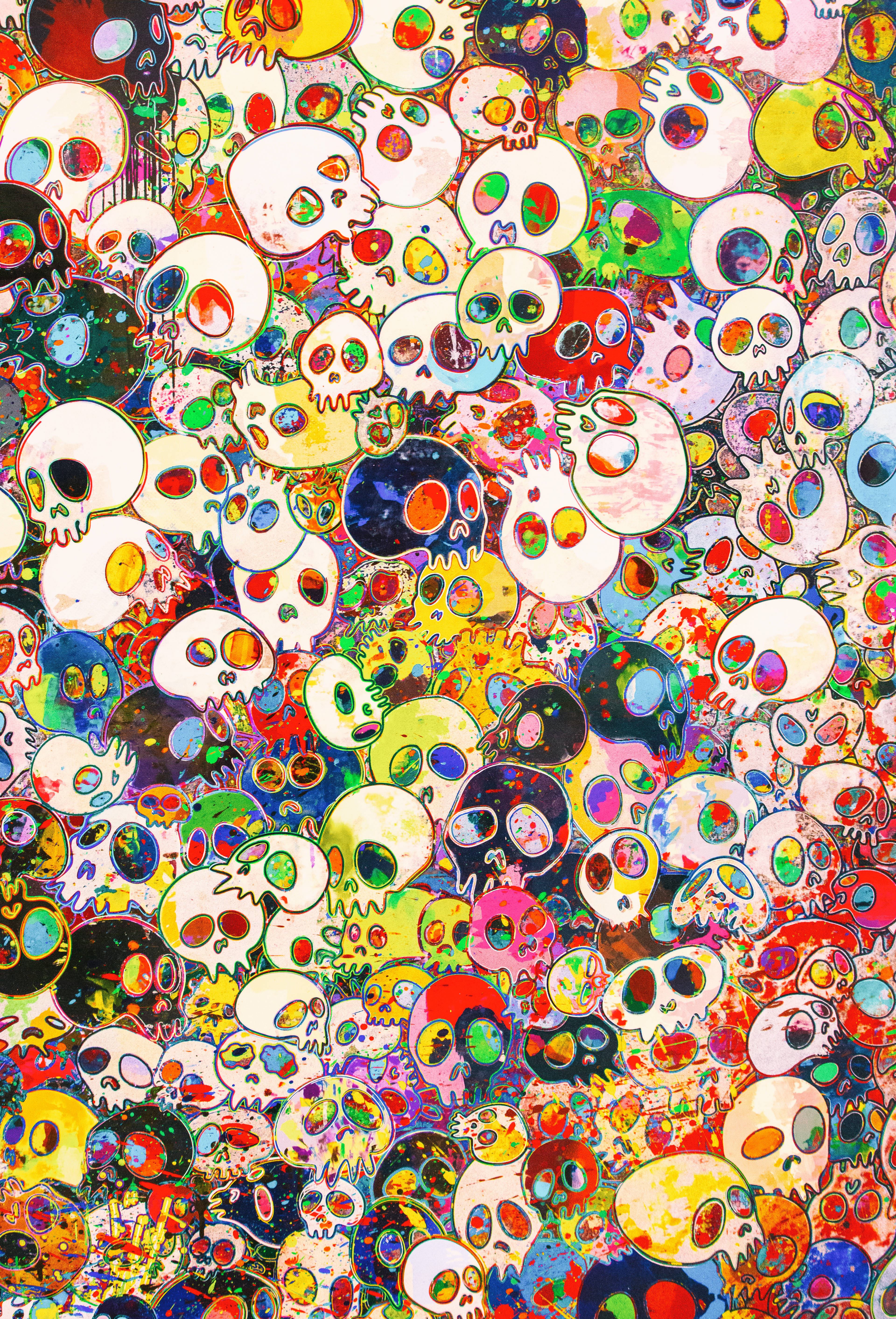 Takashi Murakami -kallot iso 4K Taustakuvat