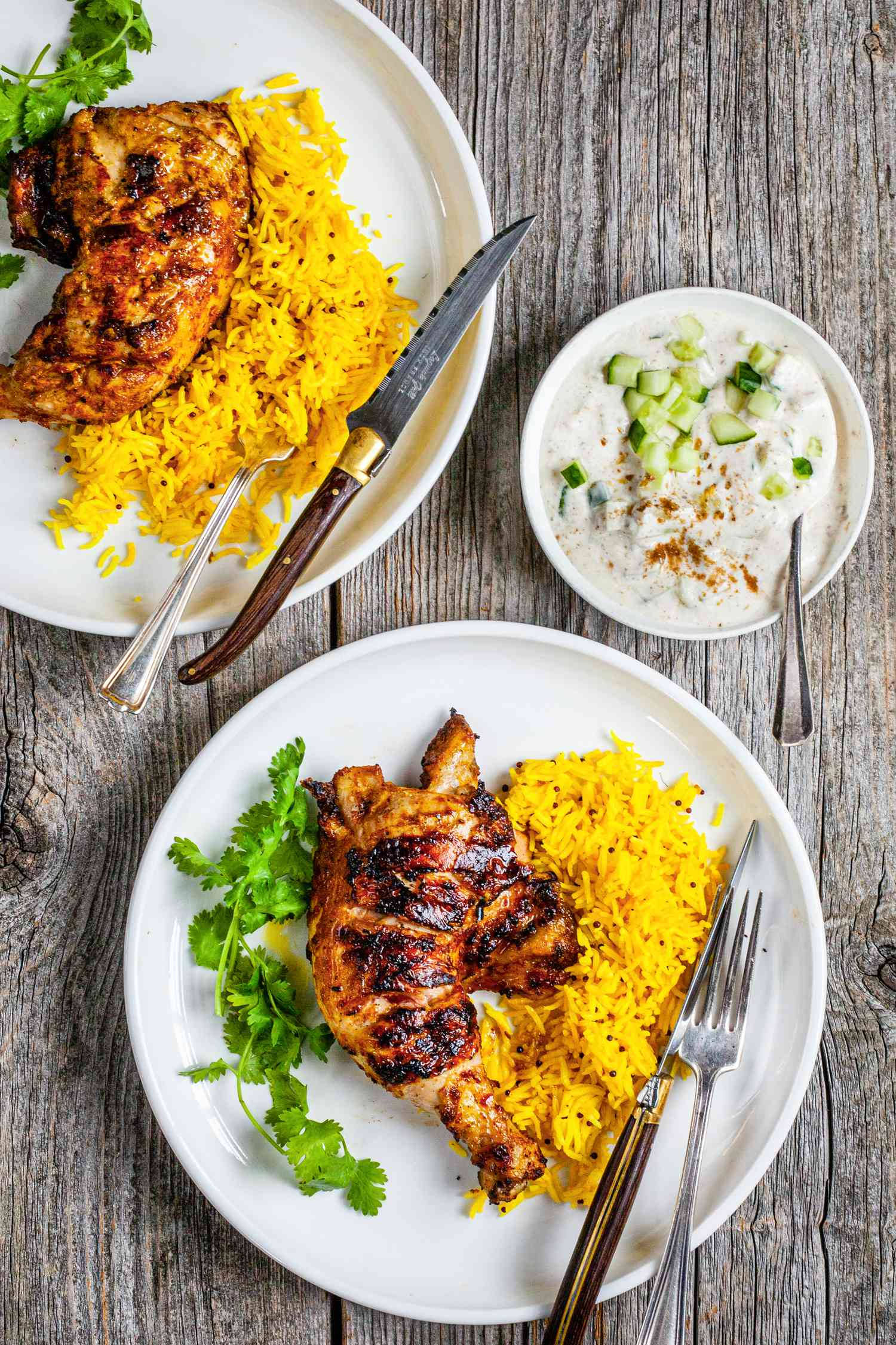 Tandoori-kana-annokset Taustakuvat