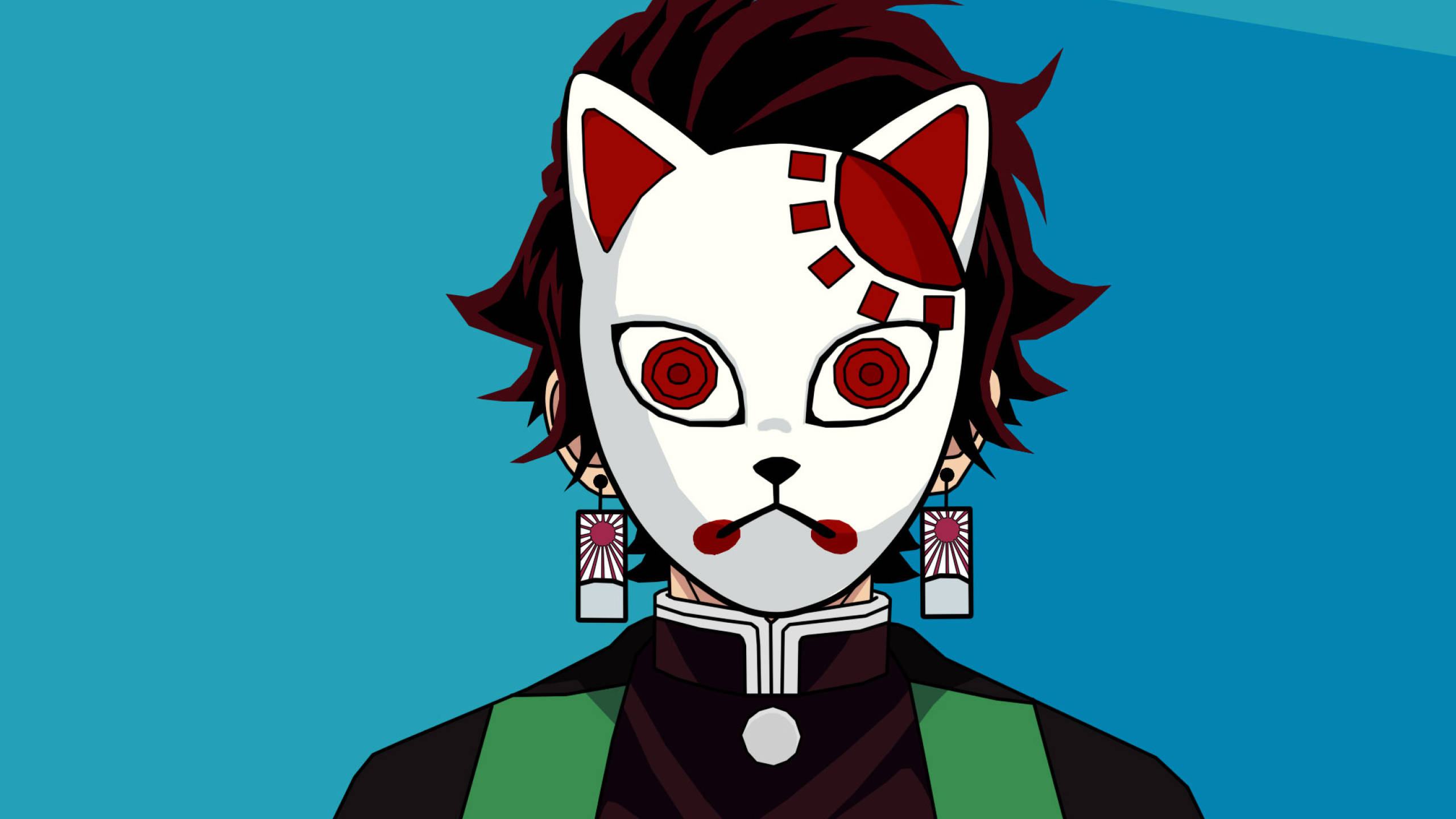 Tanjiro Demon Slayer -naamion grafiikka Taustakuvat