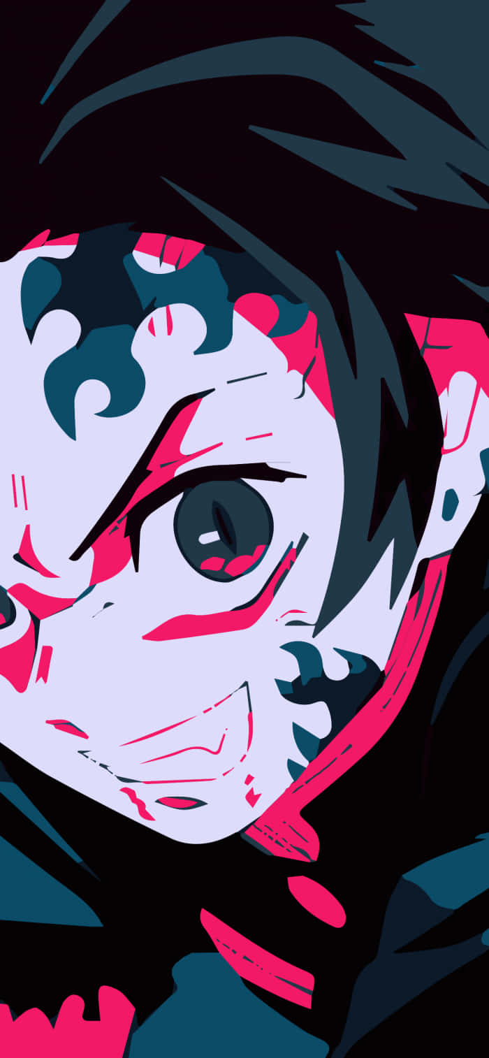 Tanjiro lähikuva Demon Slayer iPadille Taustakuvat