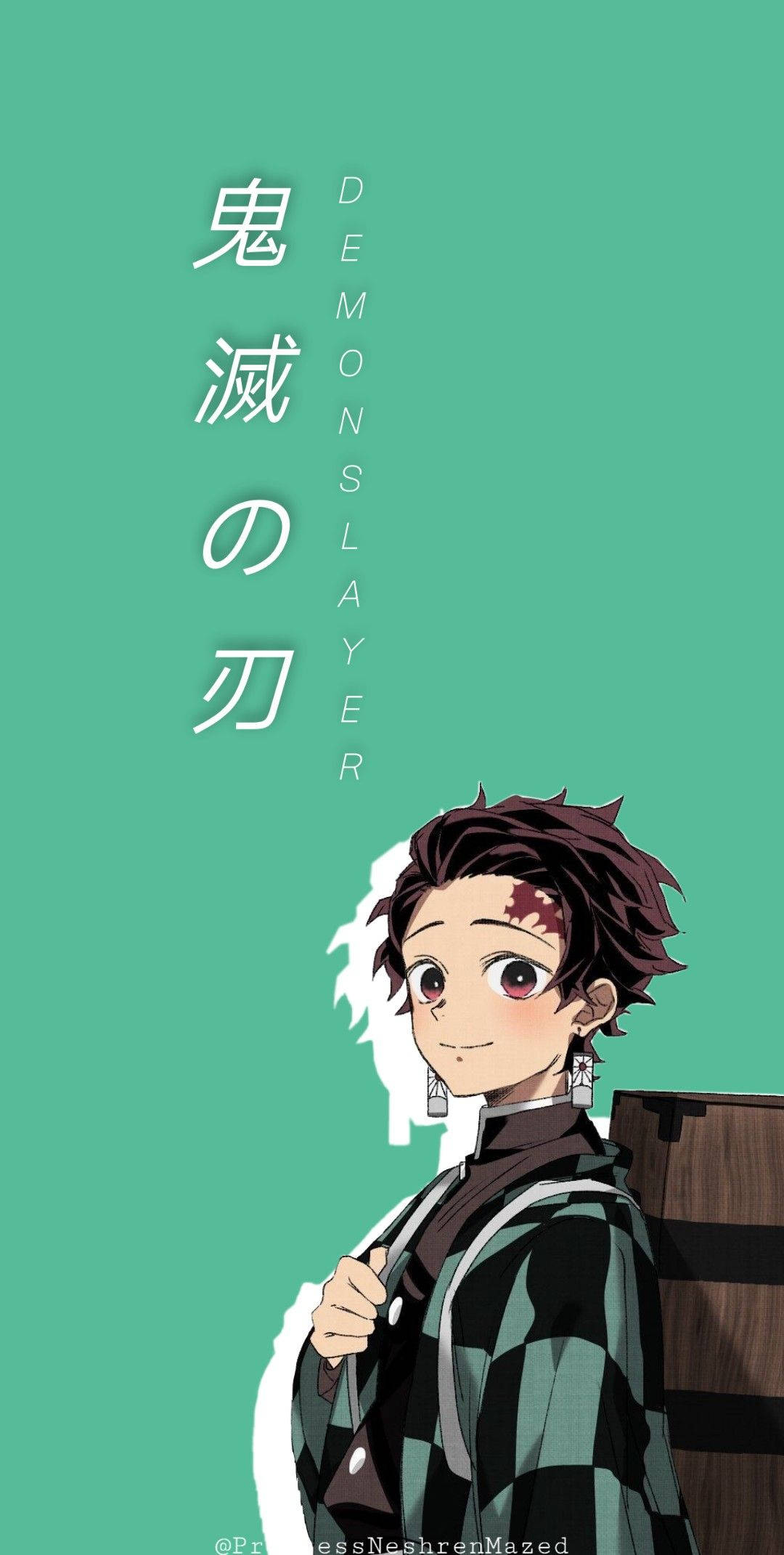 Tanjiro laukkuineen Demon Slayer iPhone Taustakuvat