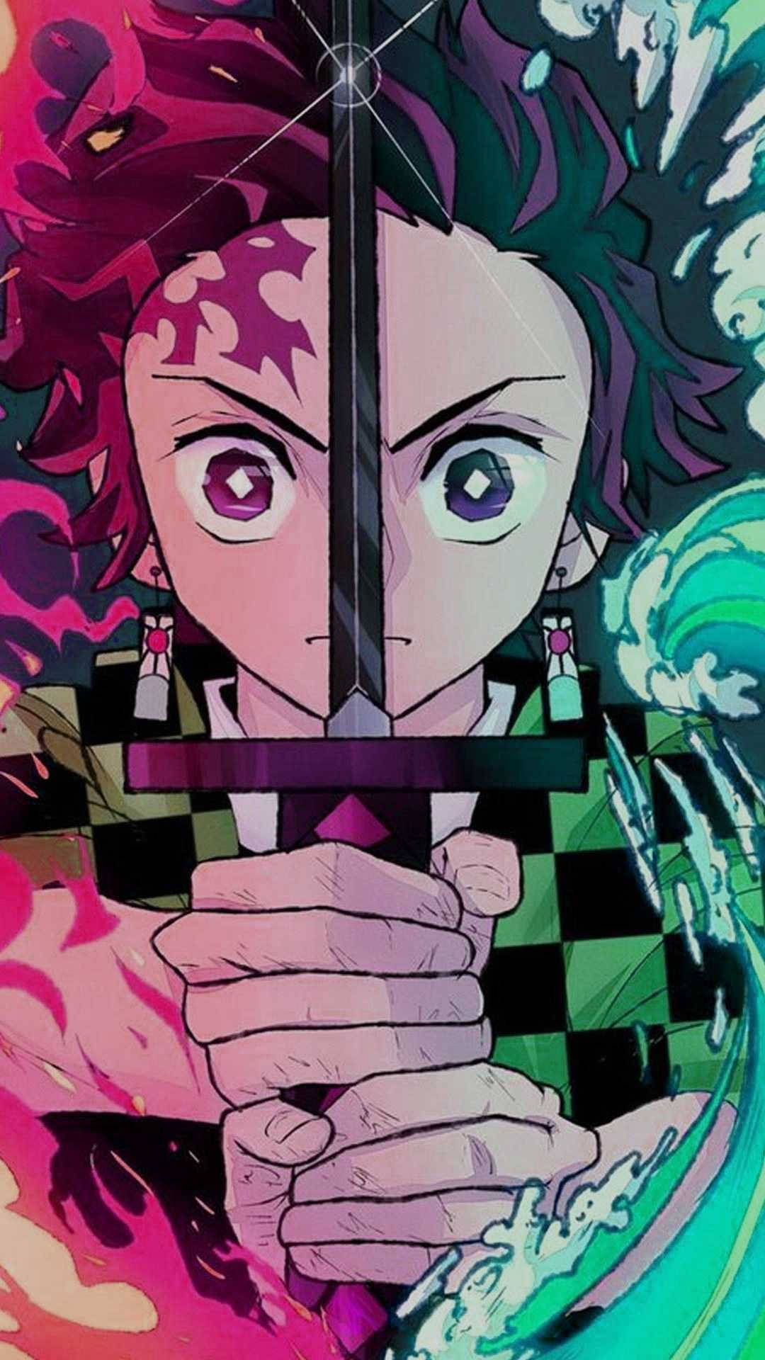 Tanjiro otsamerkki Demon Slayer iPhone Taustakuvat