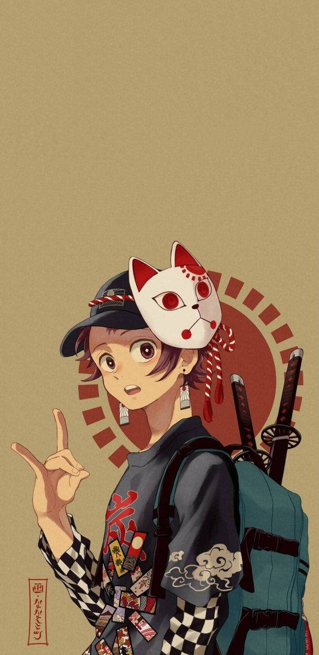 Tanjiro Rauhanmerkki Demon Slayer iPhone Taustakuvat