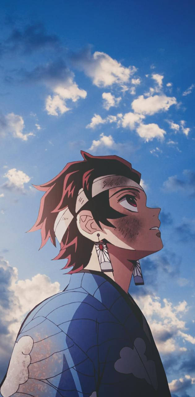 Tanjiro Sininen Taivas Demon Slayer iPhone Taustakuvat