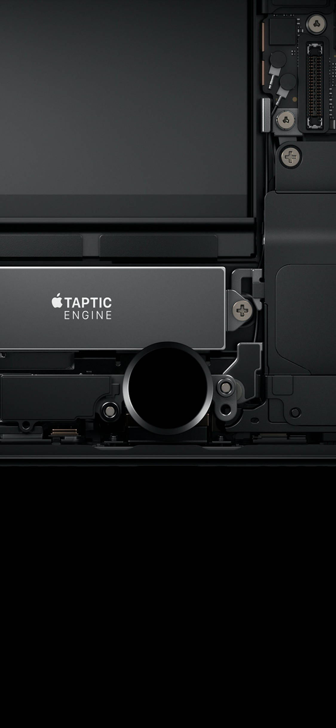 Taptic Engine Minimal Dark iPhone Taustakuvat